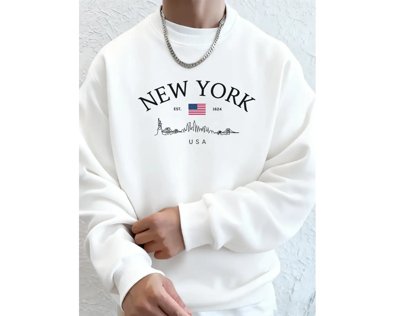 New York ABD Baskılı Kapüşonlular Erkek Moda Temelleri Tişörtü Spor Günlük Üstler Sokak Sıcak