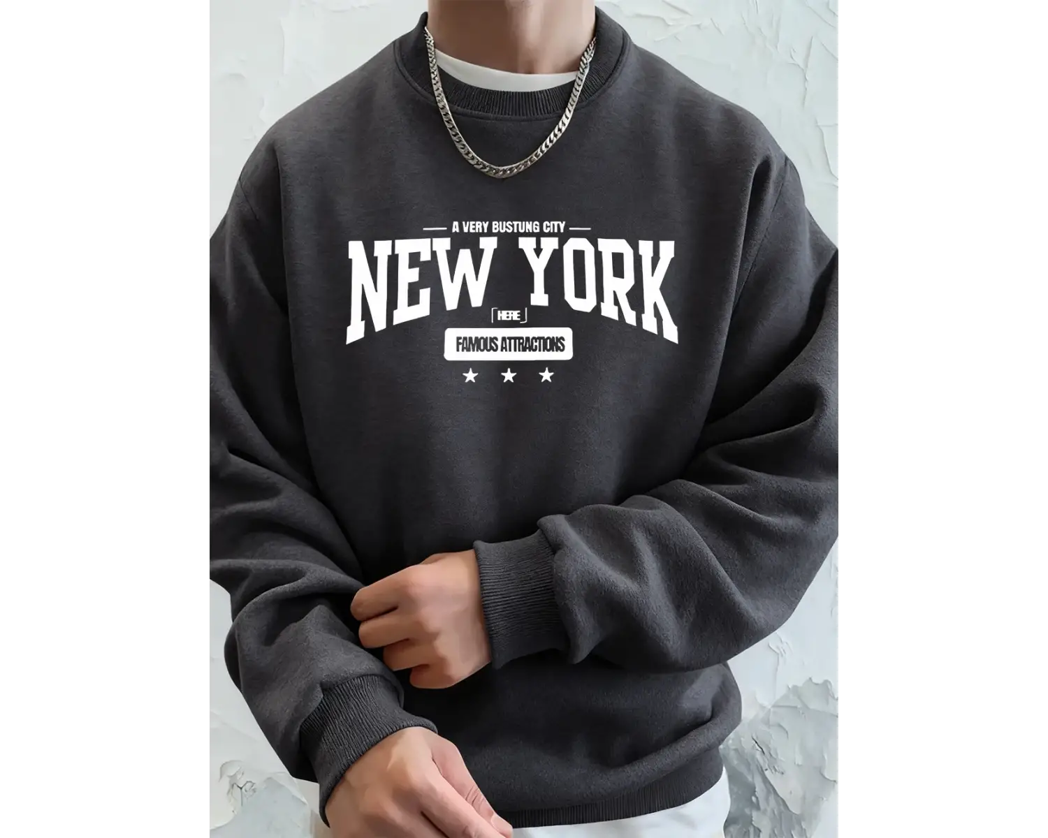 New York Bustling City Baskılı Erkek Sweatshirtleri Kışlık Oversize Kapüşonlu Spor Bisiklet Y