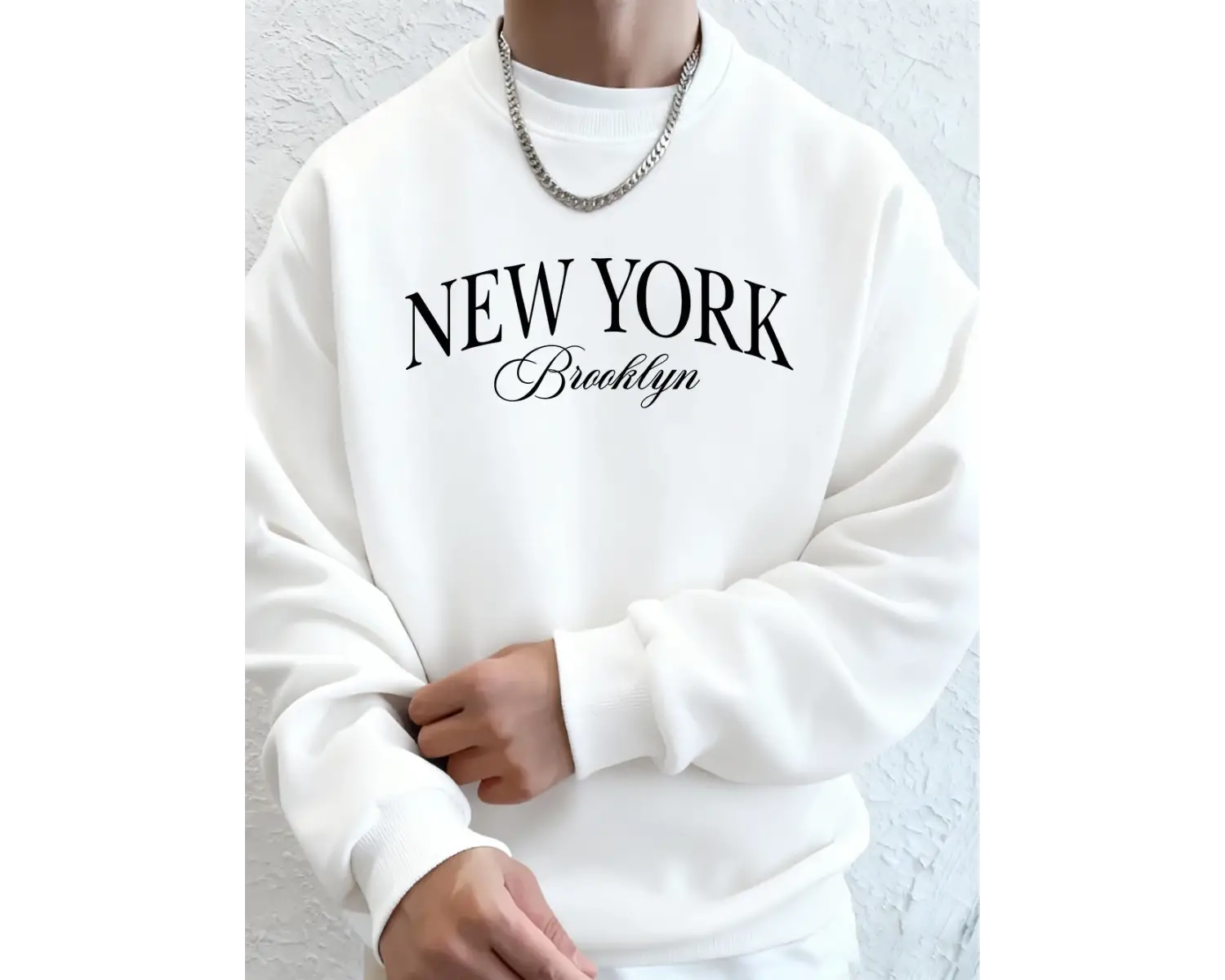 New York Mektup Brooklyn Baskı Erkekler Tişörtü Kış Polar Sıcak Hoodie Kore Gevşek Bisiklet Y