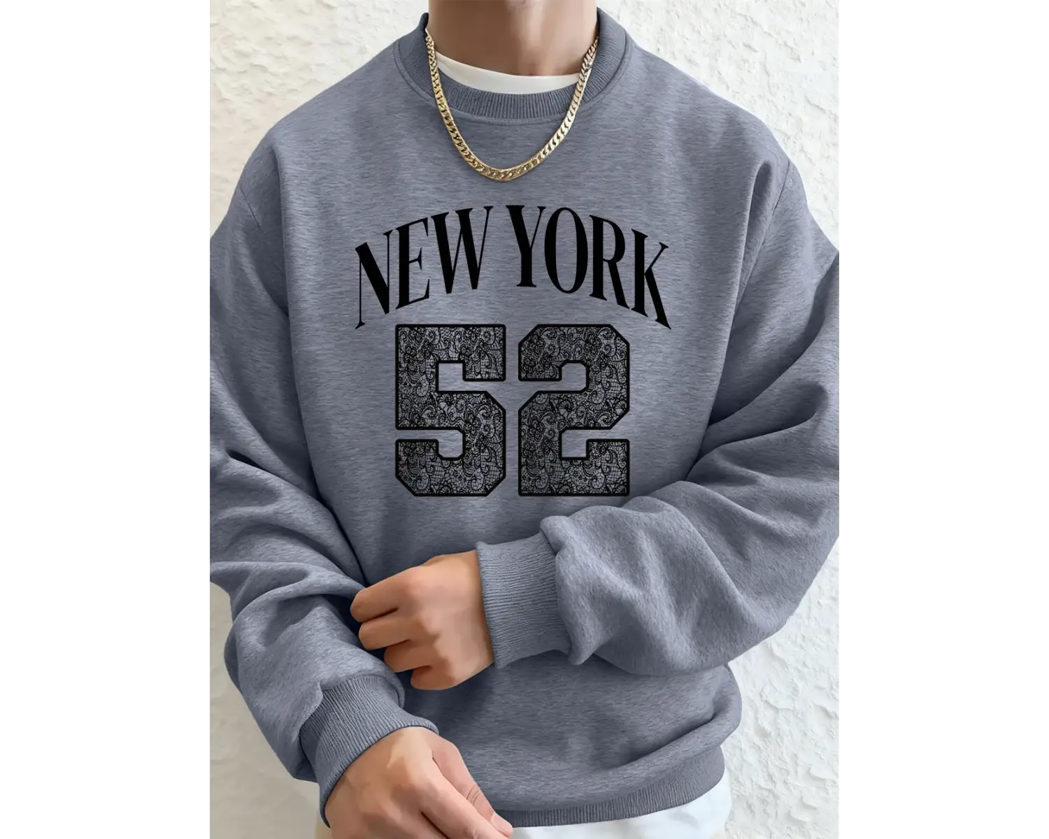 New York Sanat Mektubu 52 Baskılı Erkekler Kazak Kış Polar Sıcak Kapüşonlular Kore Gevşek Bis