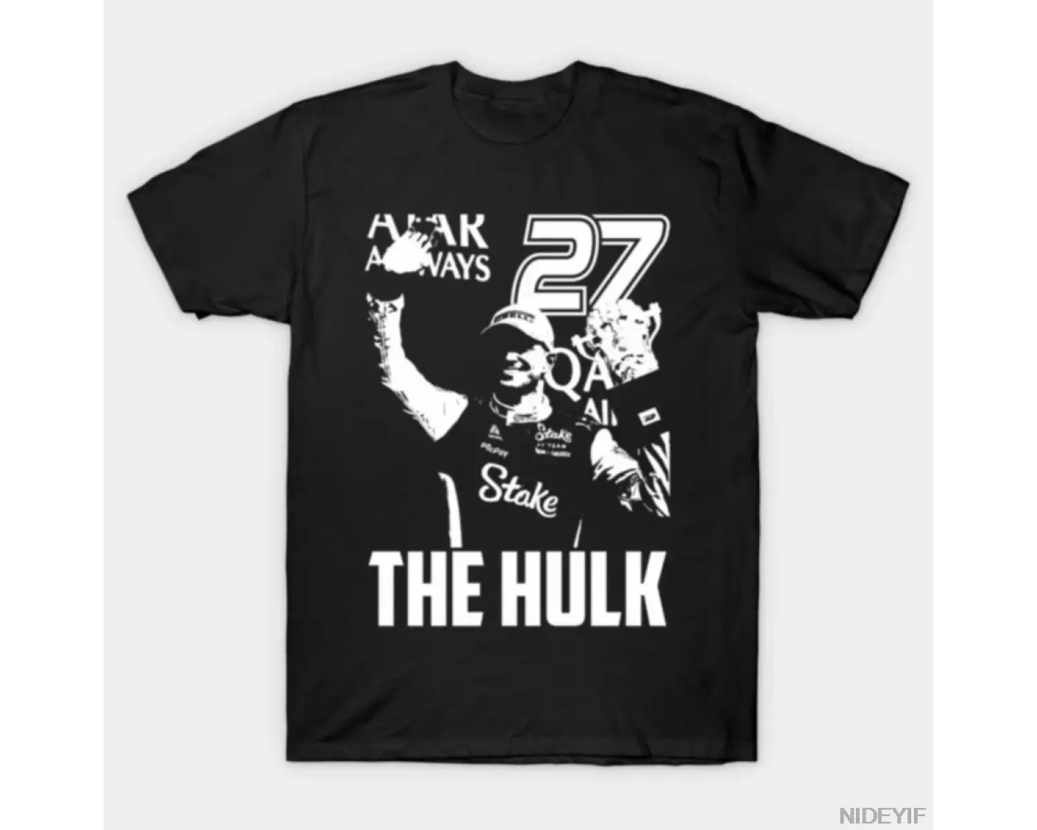 Nico Hulkenberg 2025 Erkekler Kadınlar İçin İlk Podyum Tişörtü %100 Pamuklu Tişörtler Kısa Ko