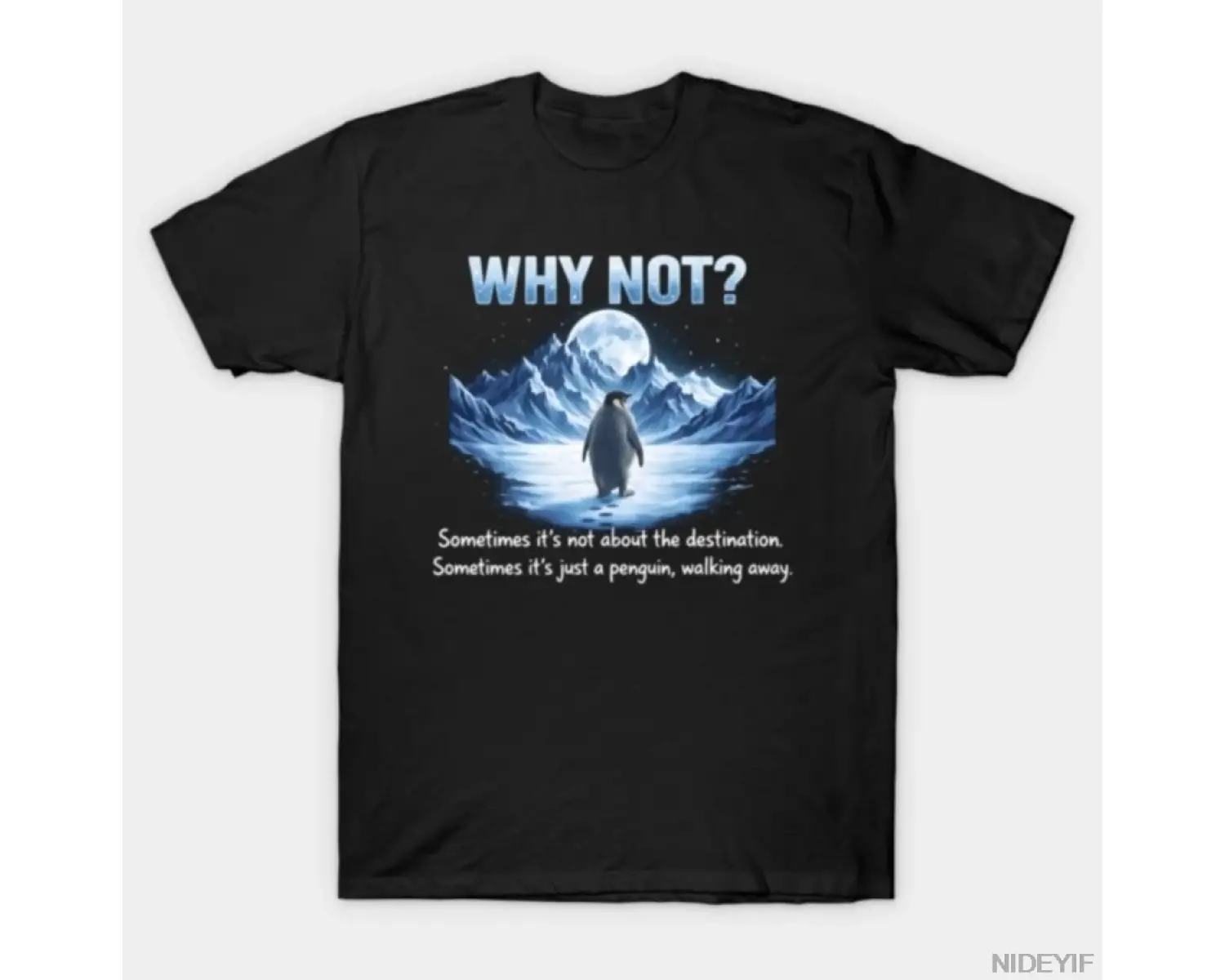 Nihilist Penguen Ama Neden Meme Komik T-shirt Erkekler Kadınlar Için % 100% Pamuk T Shirt Kıs