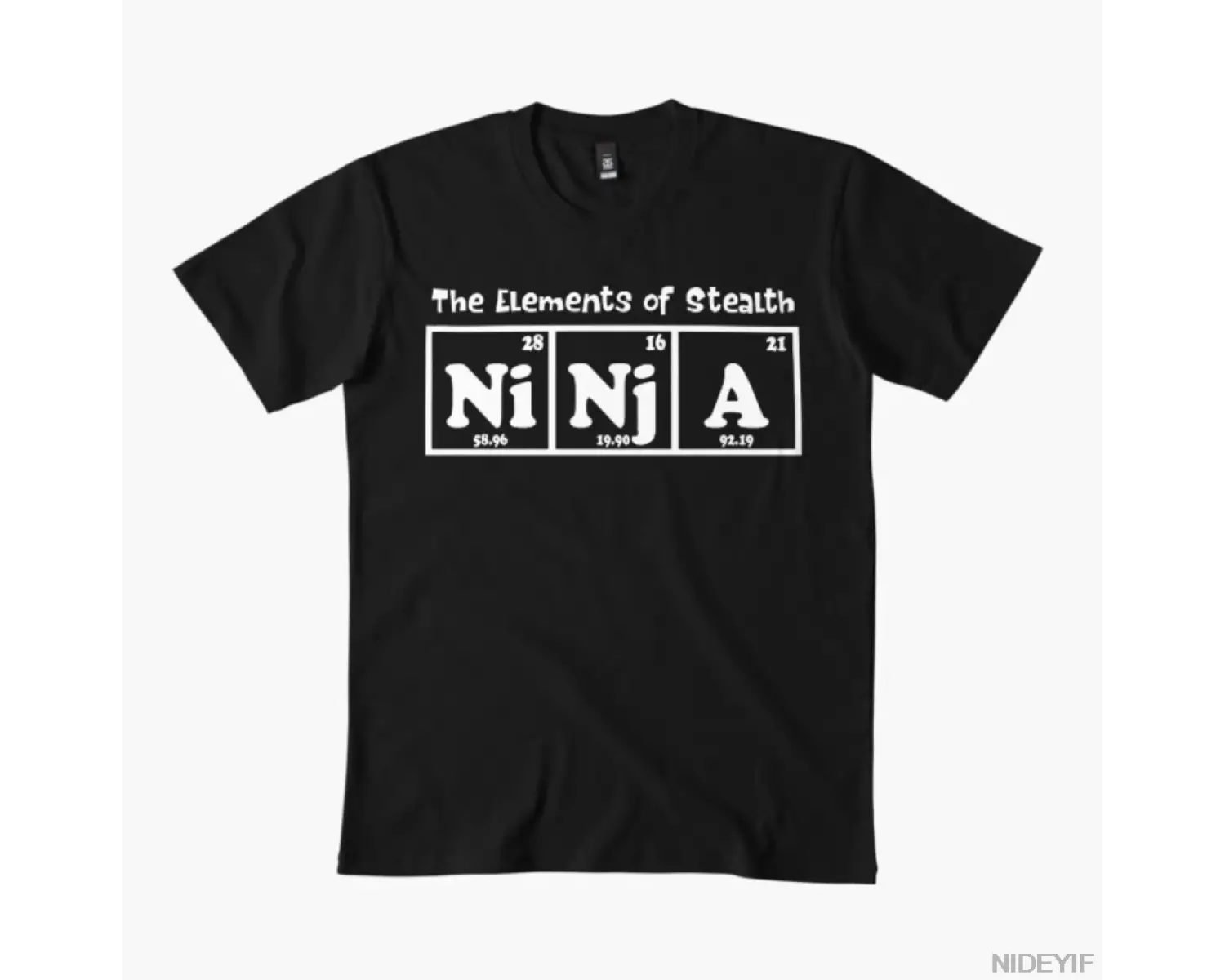 Ninja “Gizlilik Elemanı” — Erkekler Kadınlar İçin Komik İnek Bilim Mizah Tişörtü %100 Pamuklu