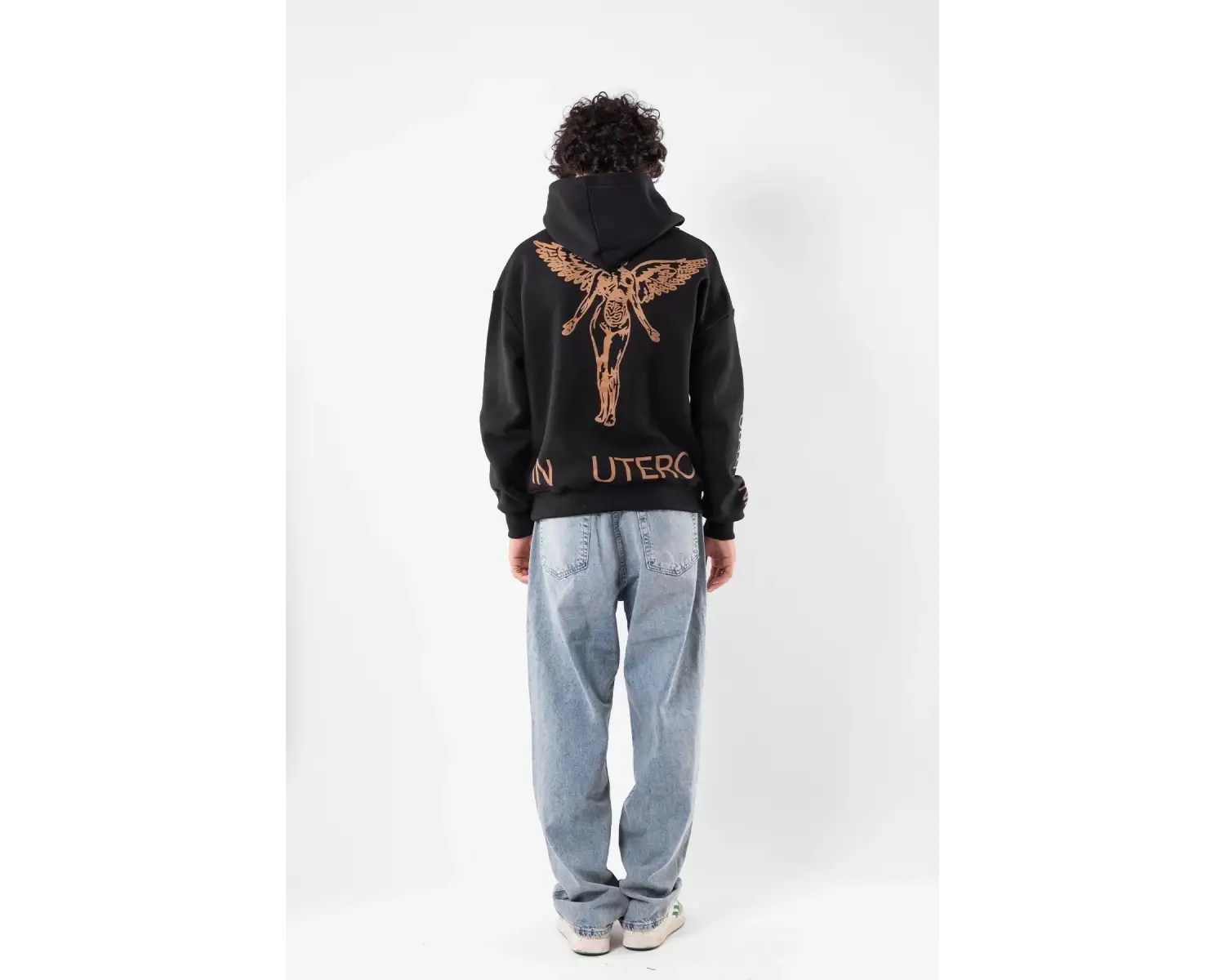Nirvana Sırt Baskılı Unisex Oversize Beyaz