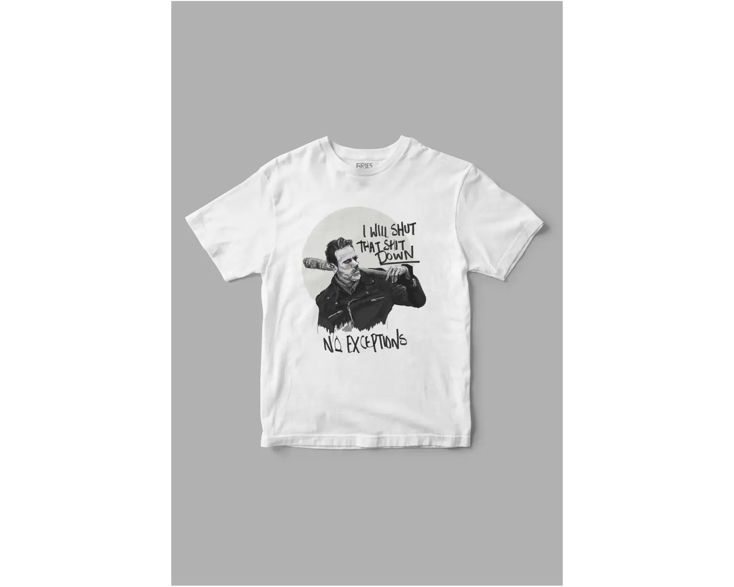 No Exceptions Negan The Walking Dead Twd Baskılı Tişört