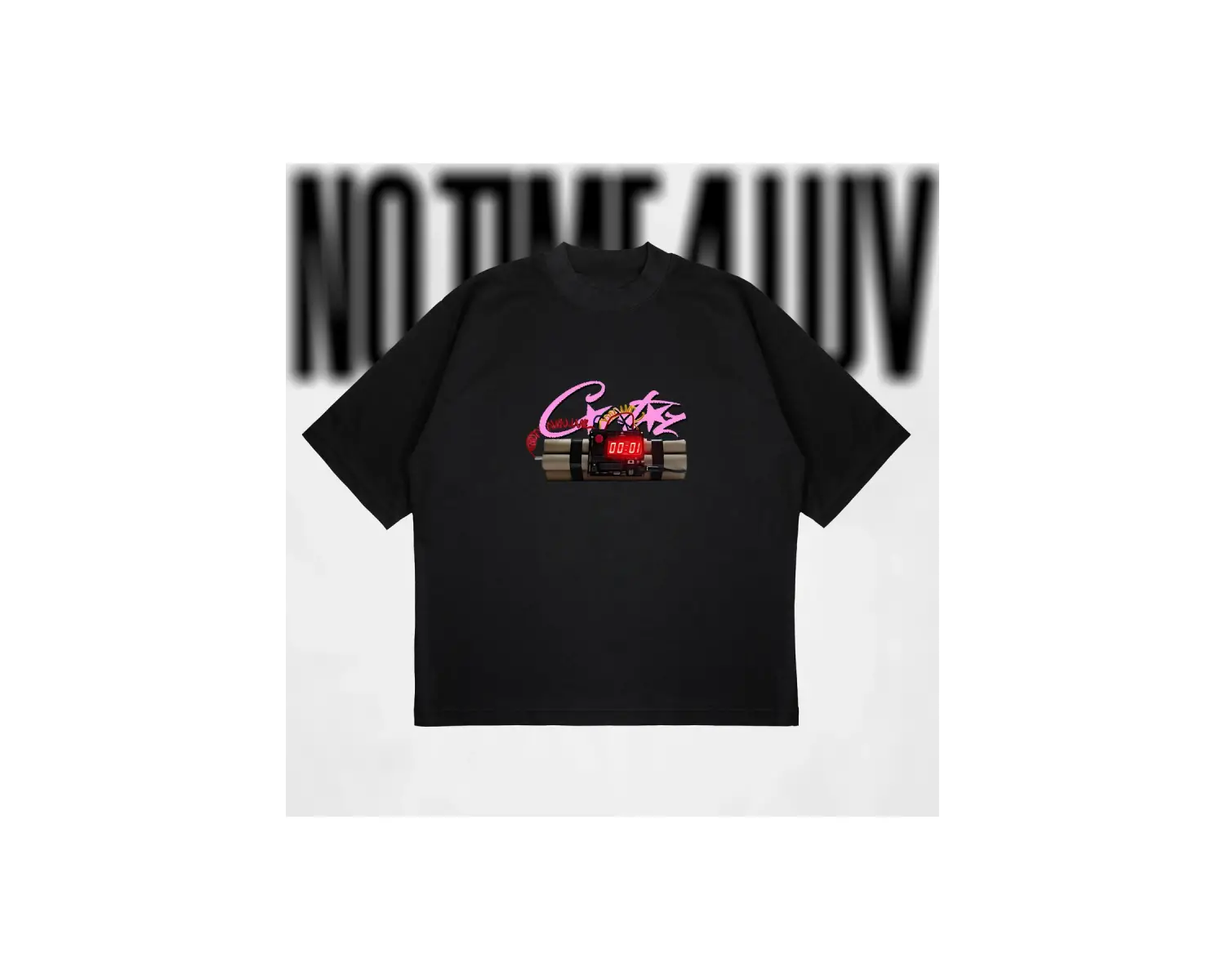 No Time 4 Luv Oversize Unisex Pamuklu Nefes Alan Kalın Kumaşlı