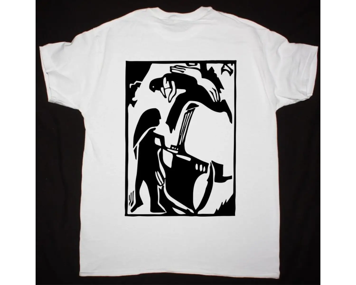 NUCLEAR ASSAULT GAME OVER86 NEW WHITE T-SHIRT ÖN VE ARAKA BASKILI