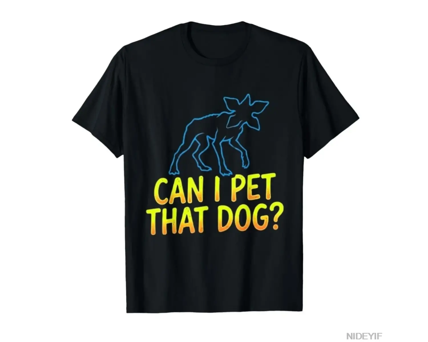 O Köpeği Sevemebilir miyim Demodog Stranger Meme Komik Sevgili T-shirt Erkekler Kadınlar Için