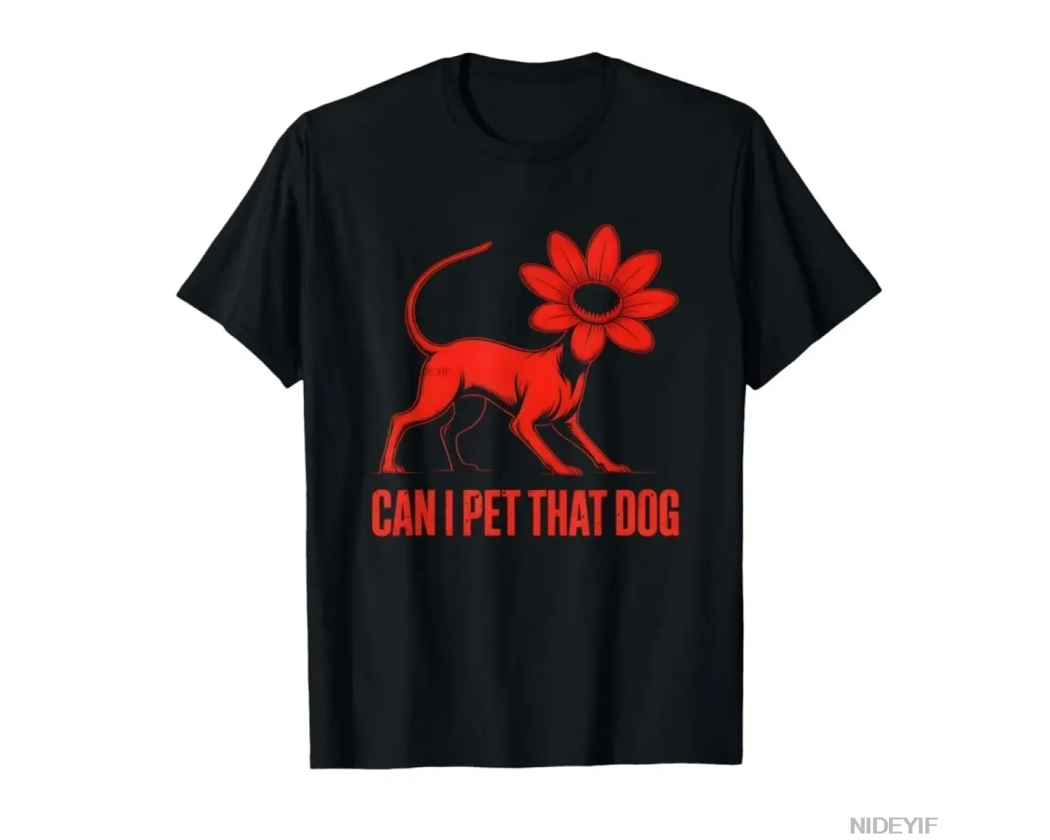 O Köpeği Sevemek İstiyorum Demodog Stranger Meme T-shirt Erkekler Kadınlar Için % 100% Pamukl