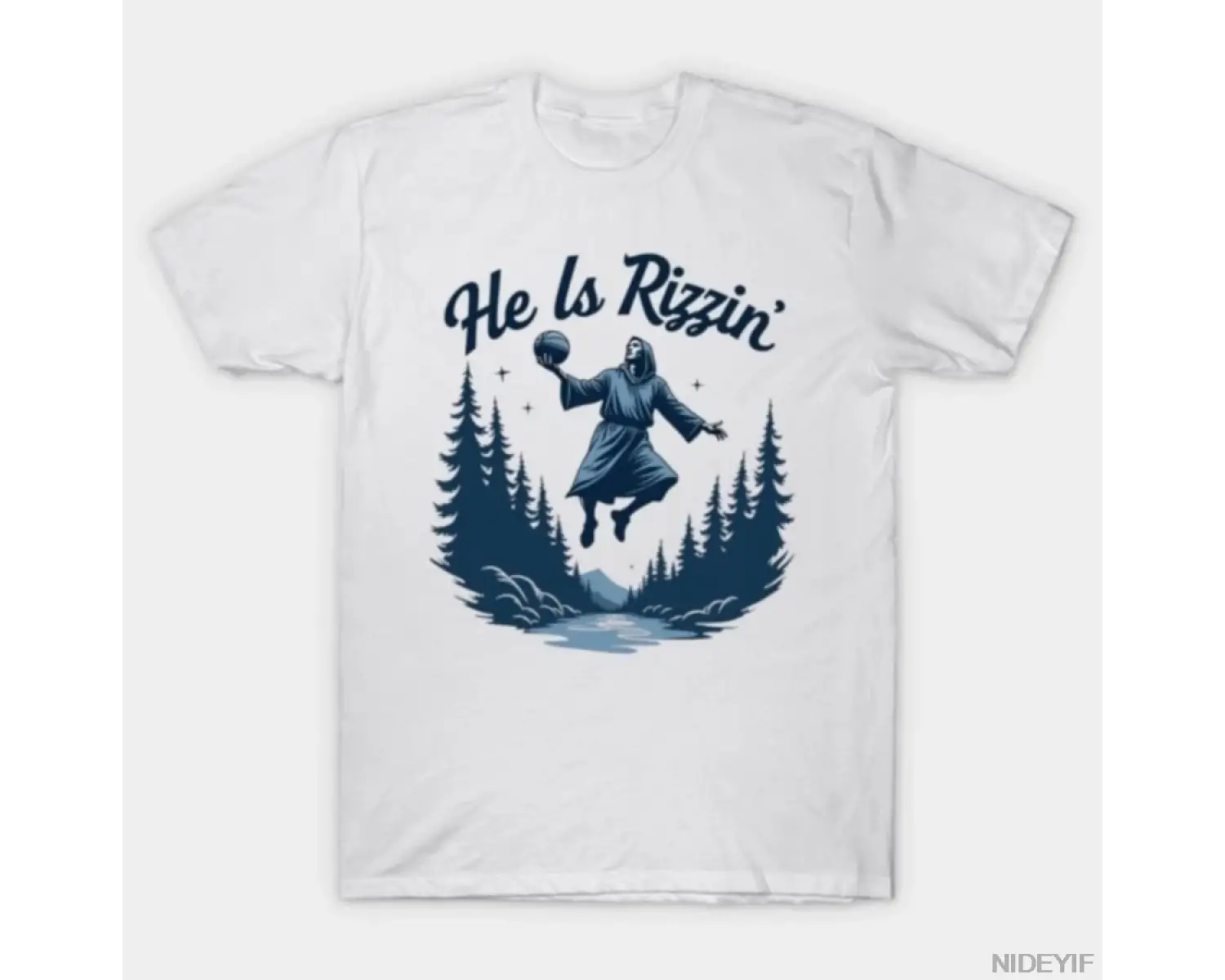 O Rizzin Komik İsa Basketbol Meme T-shirt Erkekler Kadınlar Için % 100% Pamuk T Shirt Kısa Ko