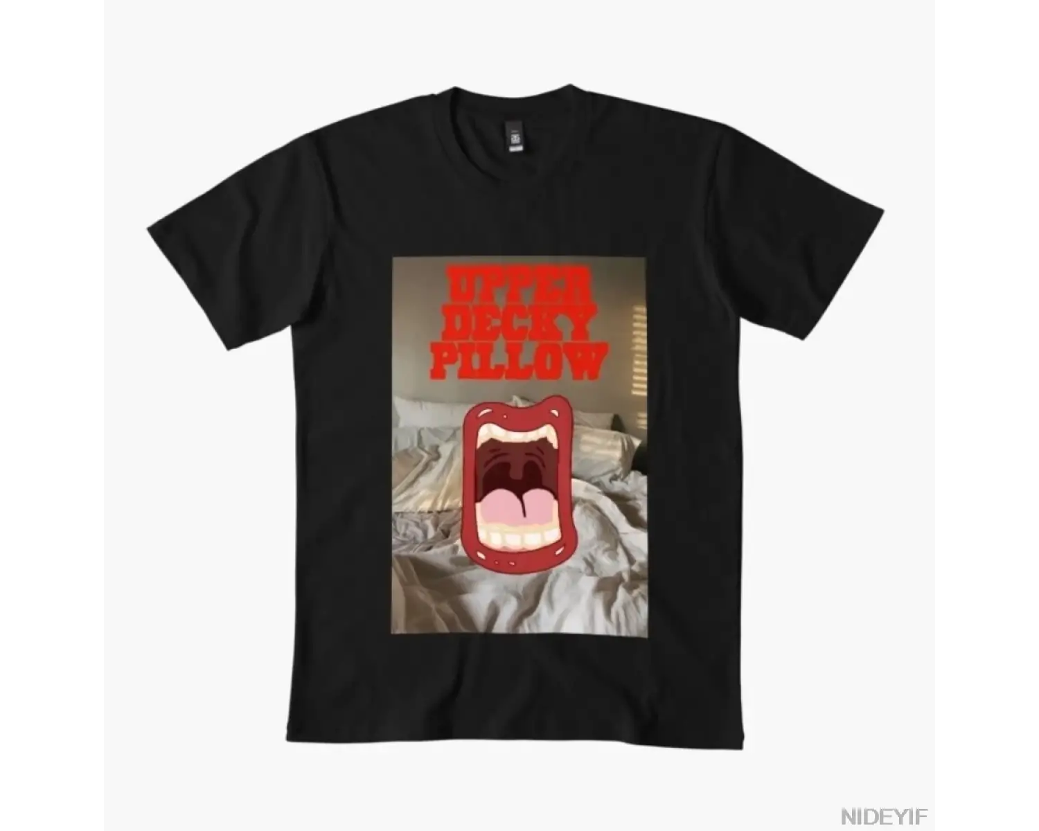 Oberes Decky-Kissen Erkek Kadın Tişörtü %100 Pamuklu Tişörtler Kısa Kollu Üstler 1217-3