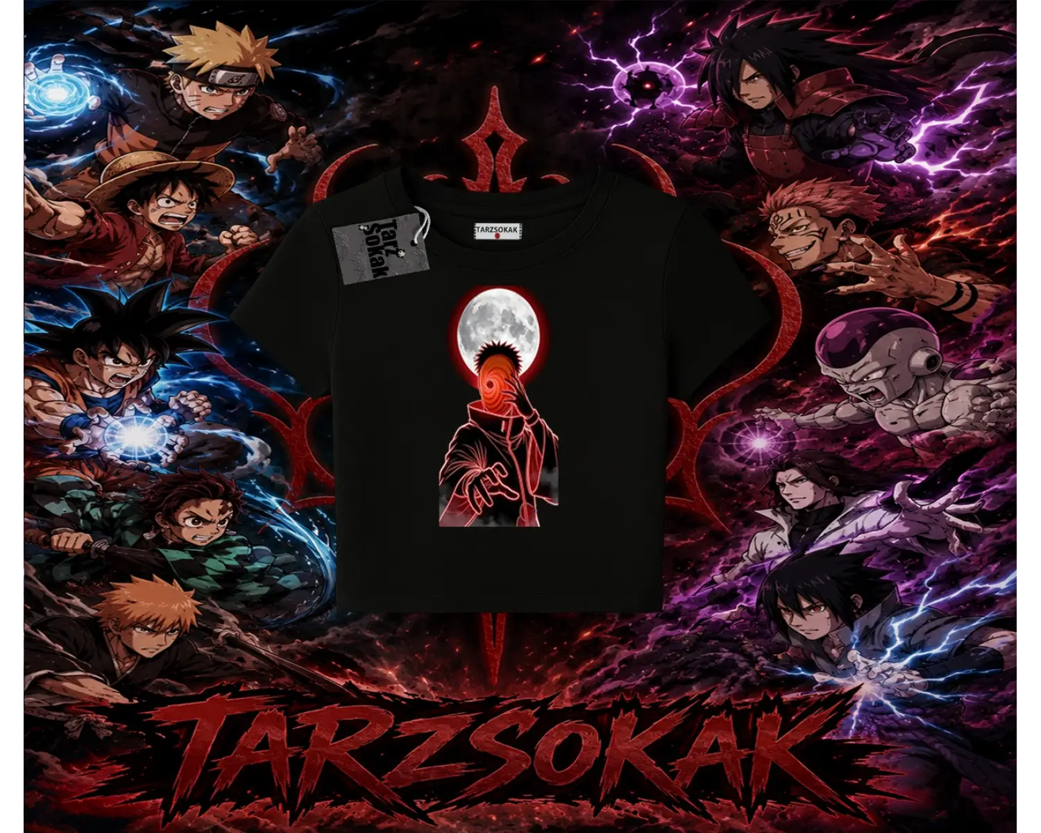 Obito uchiha Naruto Anime Karakteri Kadın Baby Tee Beyaz