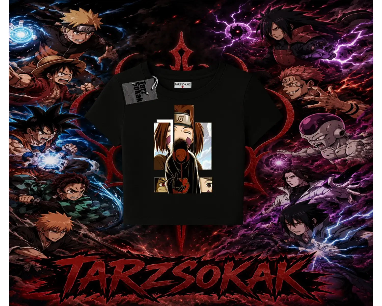 Obito uchiha Naruto Anime Karakteri Kadın Baby Tee Beyaz