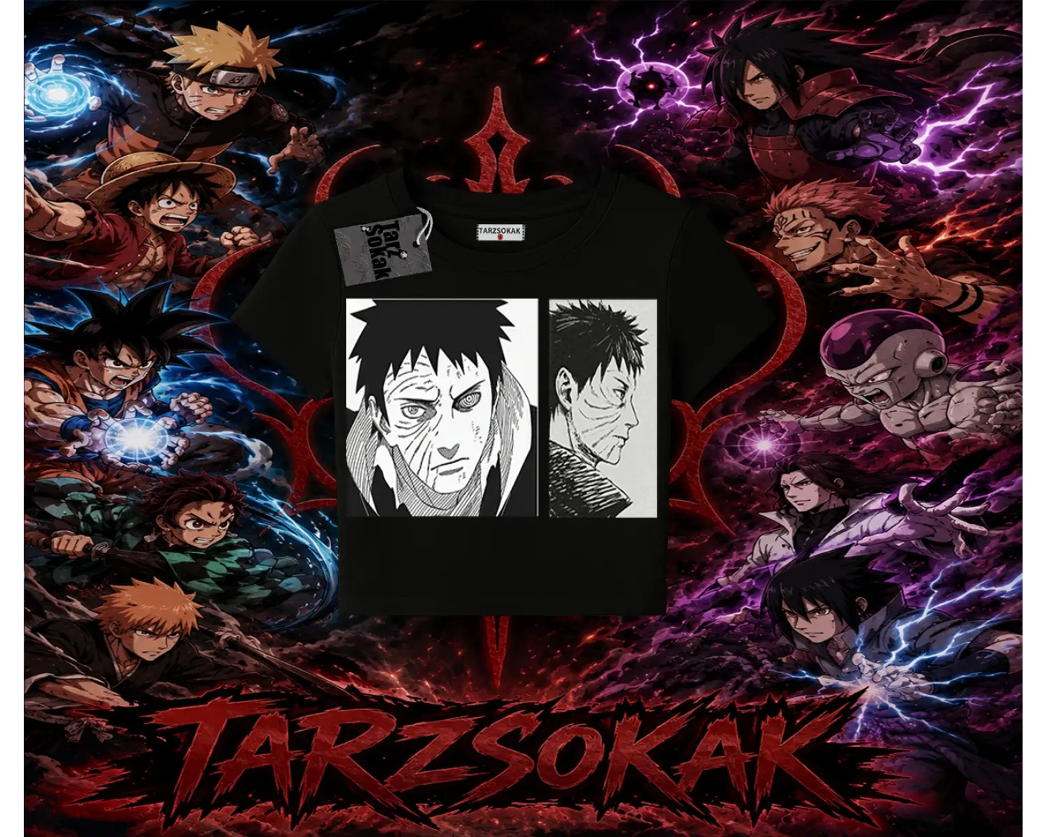 Obito uchiha Naruto Anime Karakteri Kadın Baby Tee Beyaz