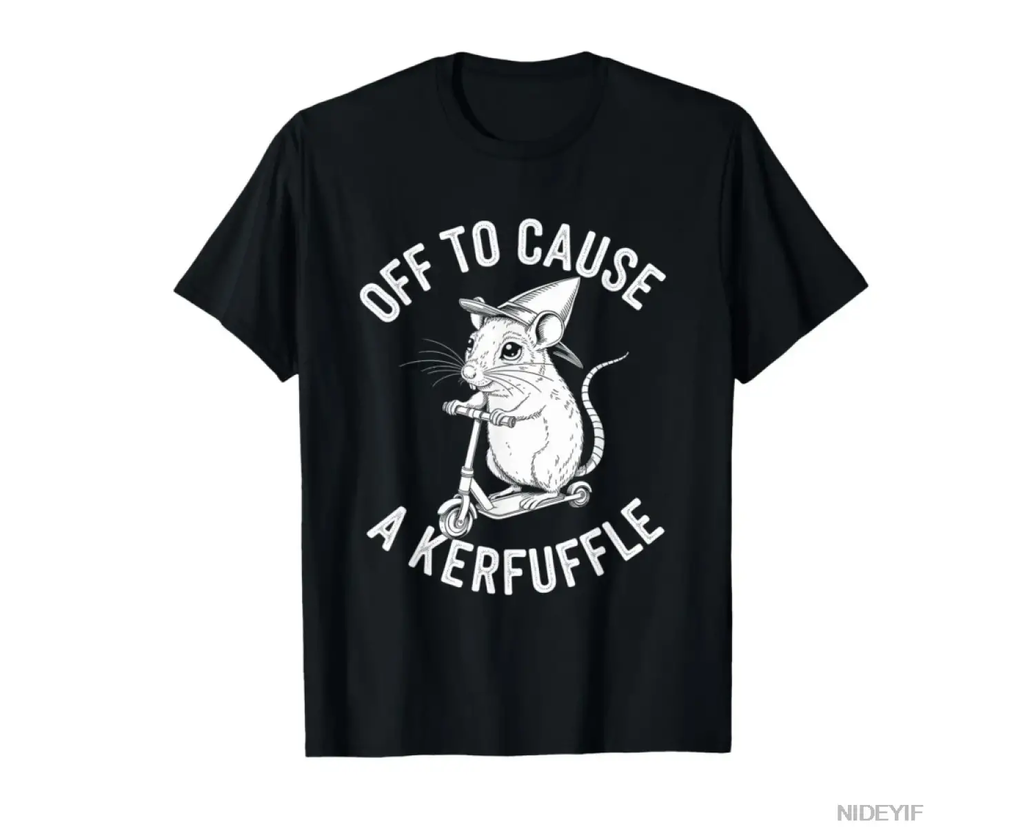 Off to Cause A Kerfuffle Tshirt Komik Kapibara Şaka Meme T-shirt Erkekler Kadınlar için % 100
