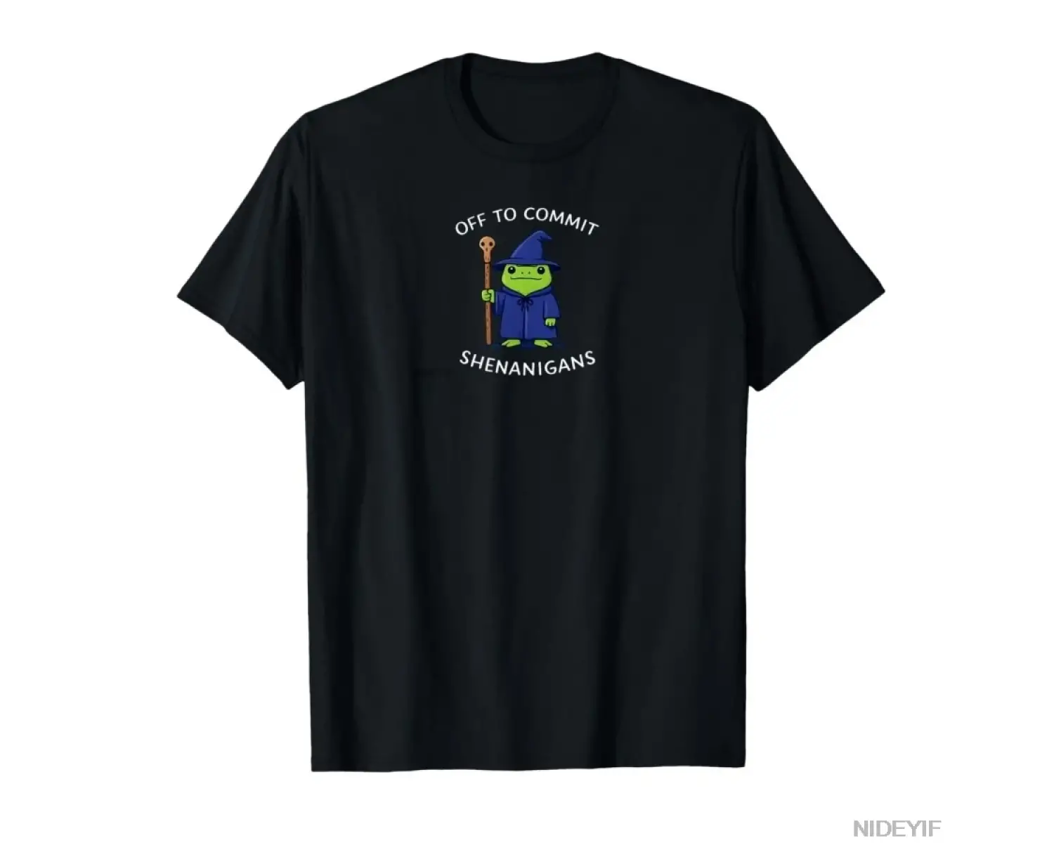 Off to Commit Shenanigans Sihirbaz Kurbağa Meme T-shirt Erkekler Kadınlar için % 100% Pamuklu