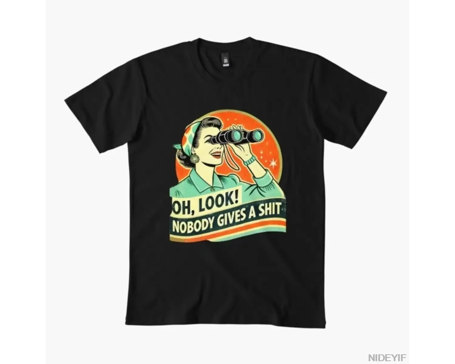 Oh Look Nobody Gives T-shirt For Men Women %100 Pamuklu Tişörtler 3XS-3XL Üstler 1224-3