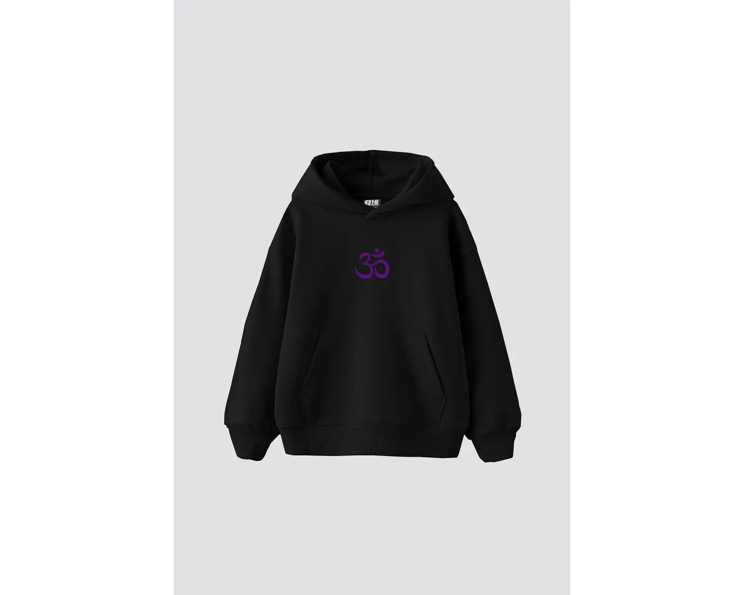 Om Baskılı Unisex Oversize Beyaz