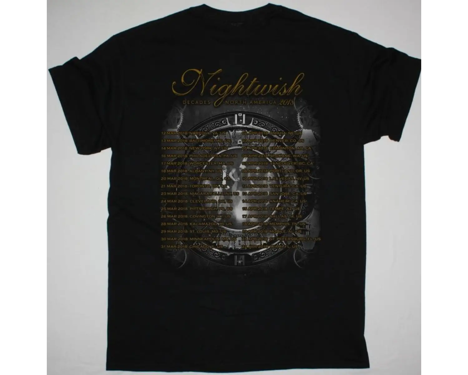 OPETH LOGO NEW BLACK T-SHIRT ÖN VE ARAKA BASKILI