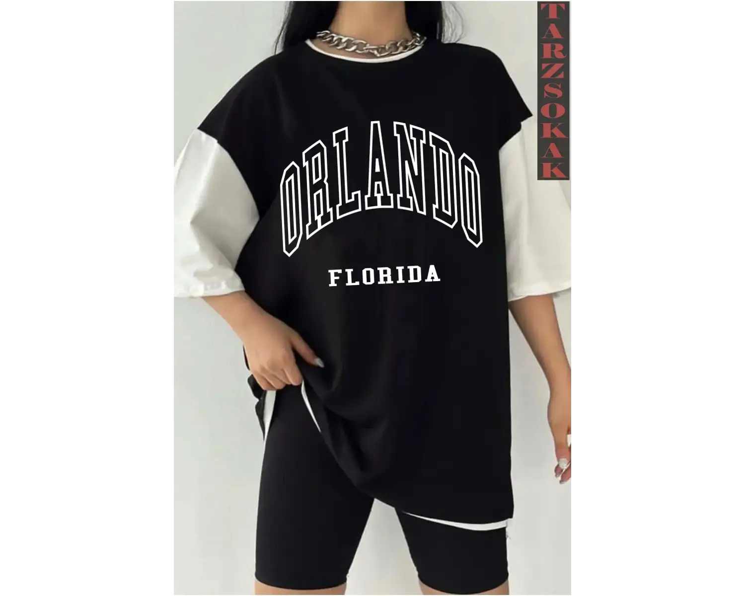 ORLANDO Siyah Oversize Çift Renk