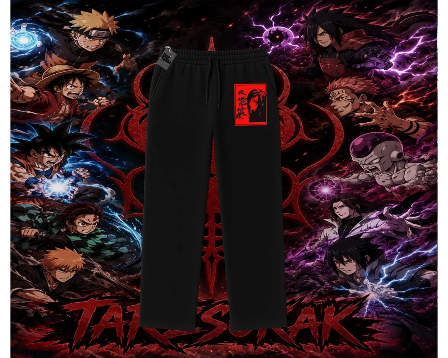 Orochimaru Naruto Anime Karakter Unisex Baggy Eşofman Altı Beyaz