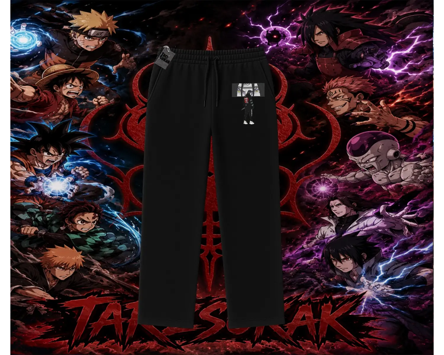 Orochimaru Naruto Anime Karakter Unisex Baggy Eşofman Altı Beyaz