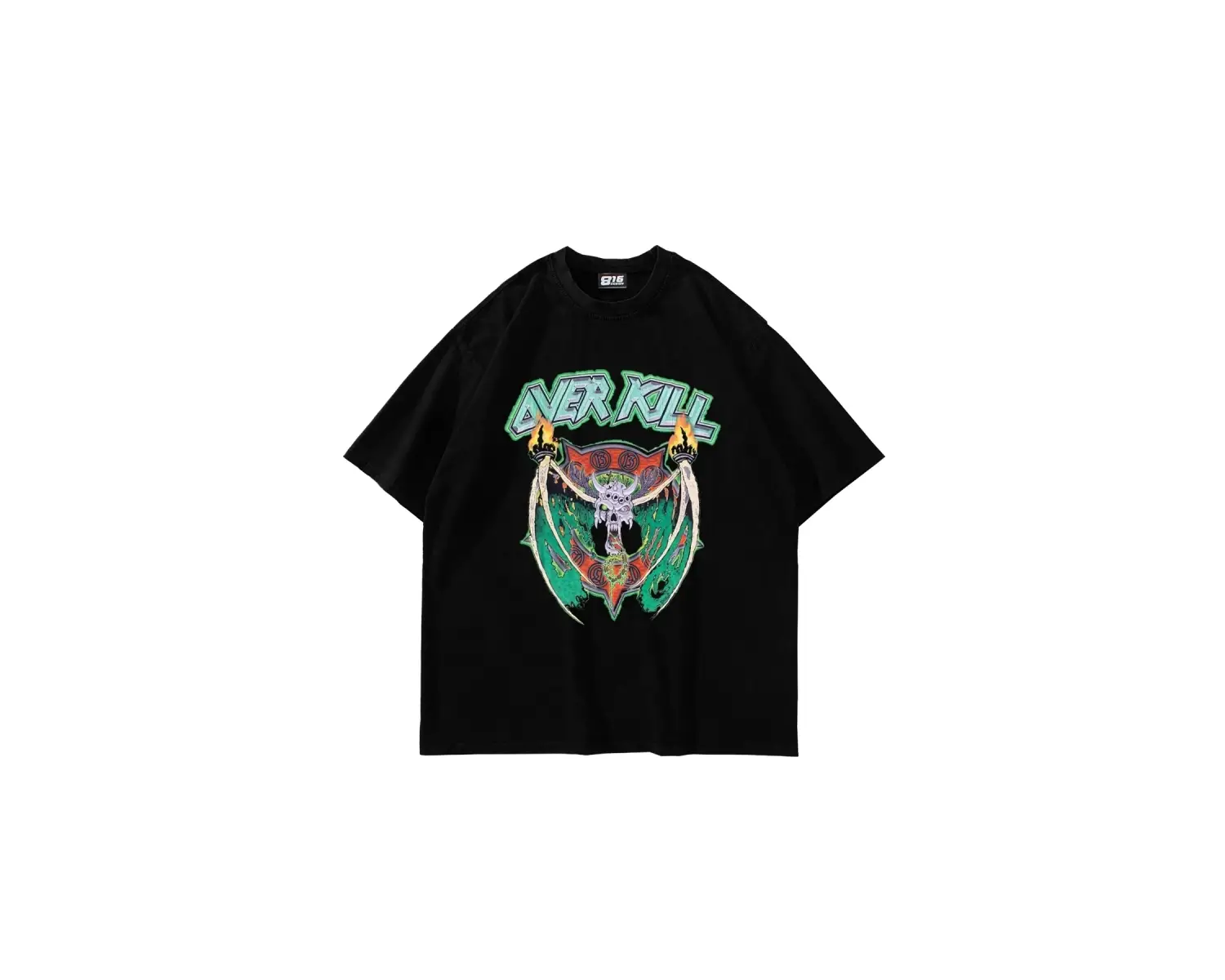 Over Kill Baskılı Oversize Unisex Siyah