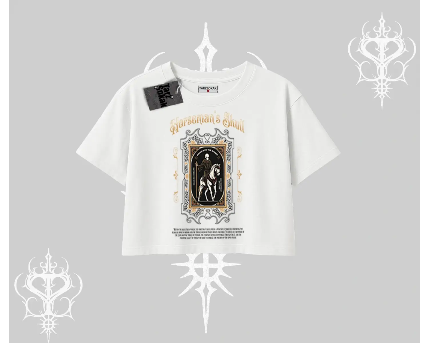 Oversize Crop Tshirt Horseman’s Skull Dark Relic Street Legacy