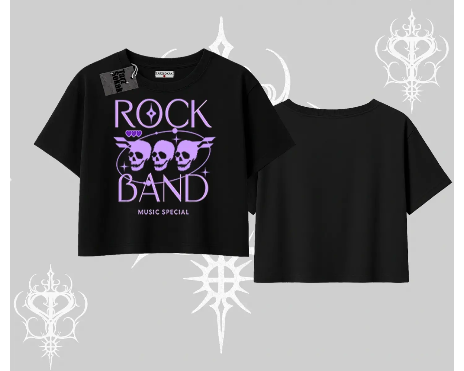 Oversize Crop Tshirt Rock Band Street Noise Culture