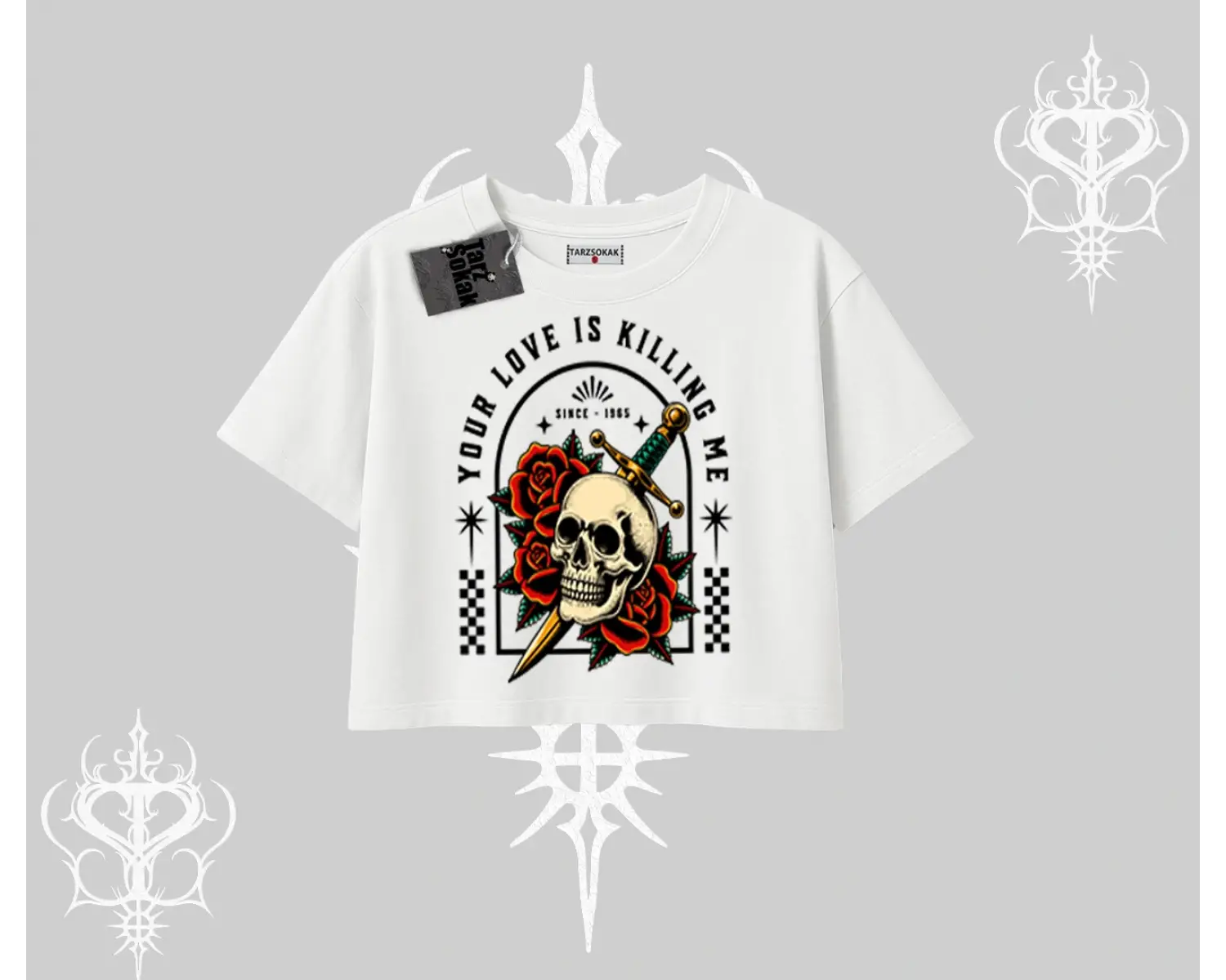 Oversize Crop Tshirt Your Love Is Killing Me Dead Romance