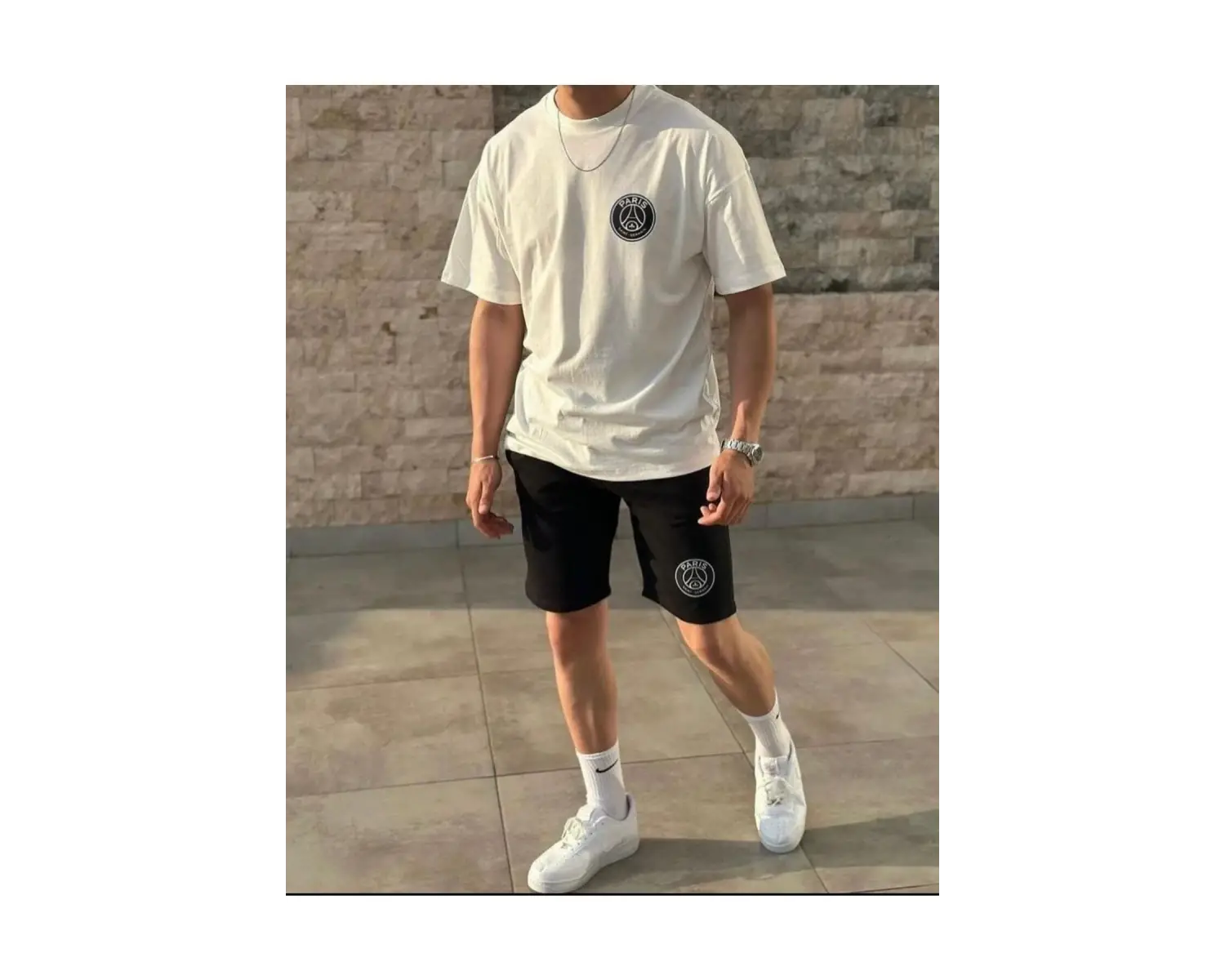 Oversize Geniş Kalıp Tshirt Ve Penye Şort Yazlık Takım