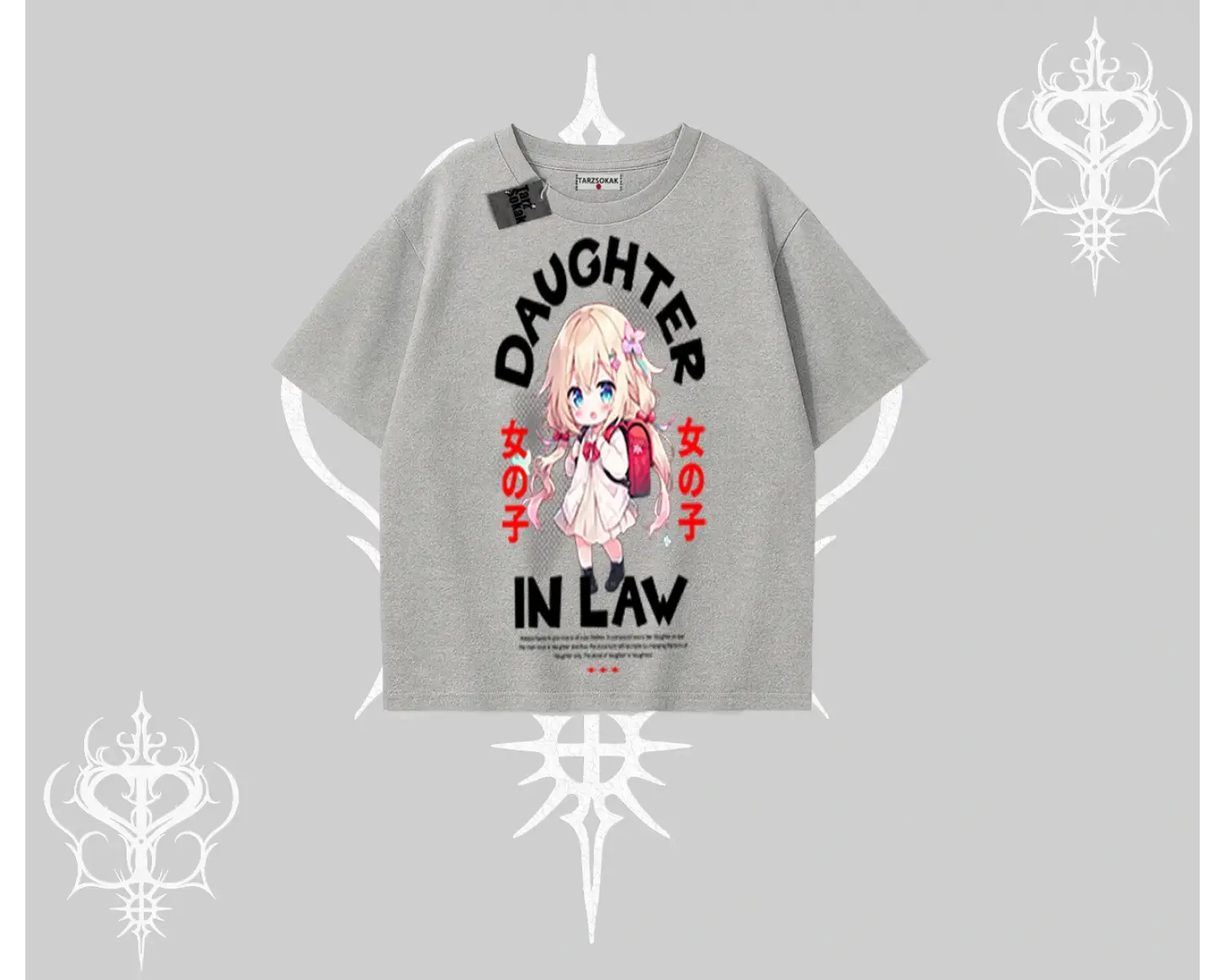 Oversize Tshirt Anime Girl Daughter In Law Baskılı