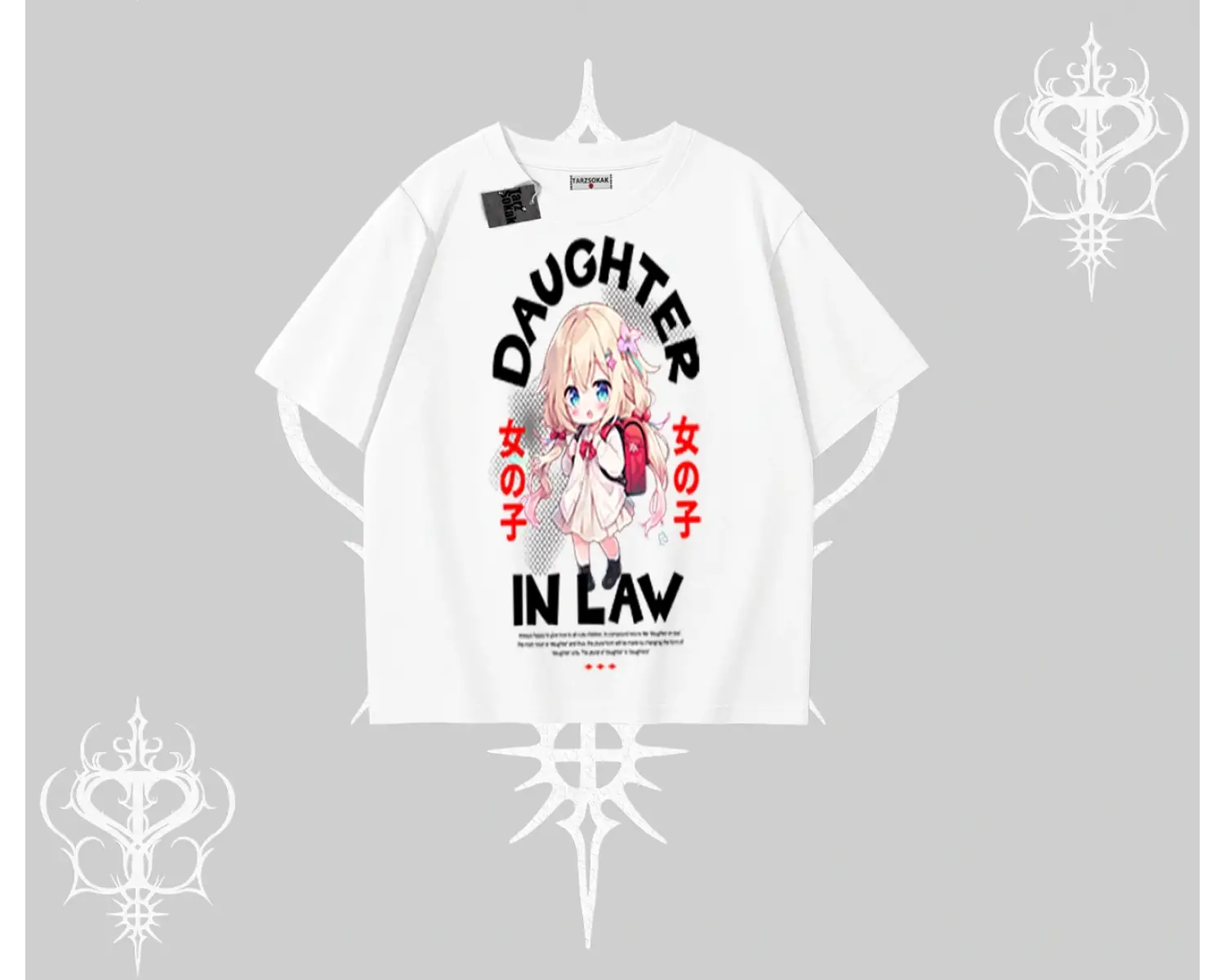 Oversize Tshirt Anime Girl Daughter In Law Baskılı
