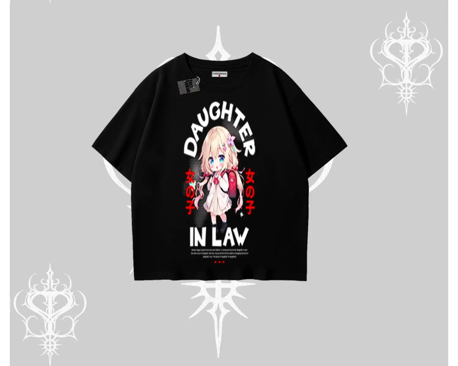Oversize Tshirt Anime Girl Daughter In Law Baskılı