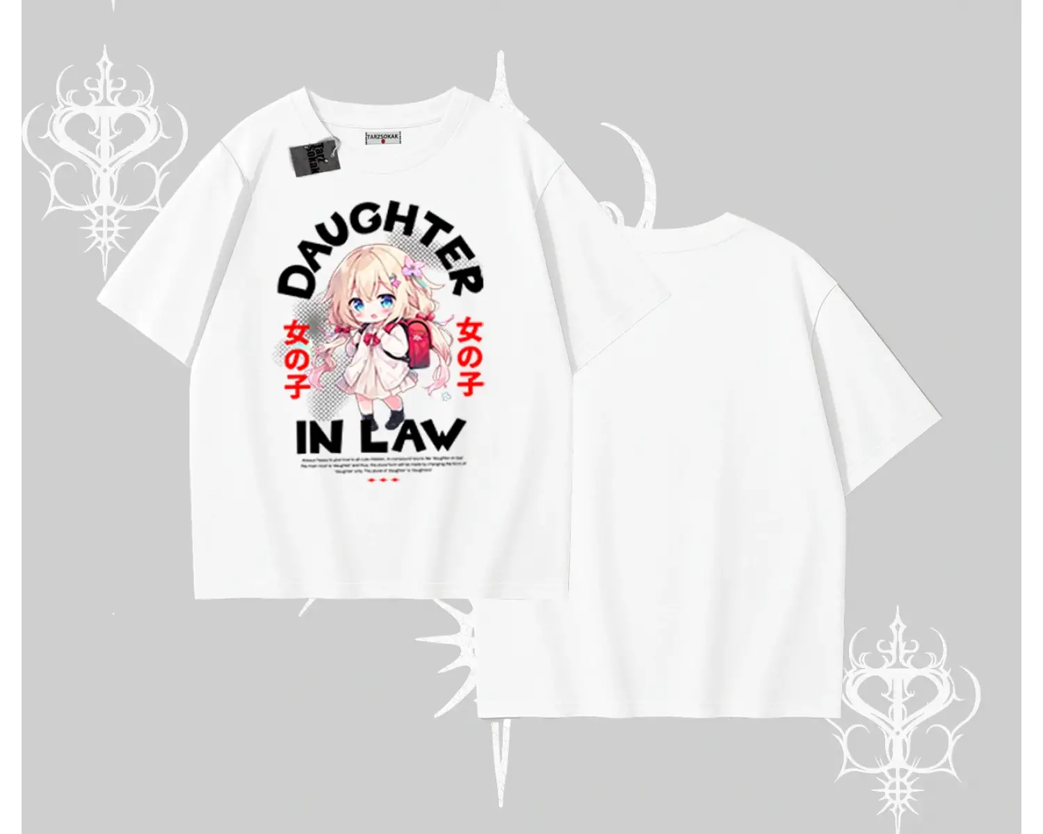 Oversize Tshirt Anime Girl Daughter In Law Baskılı