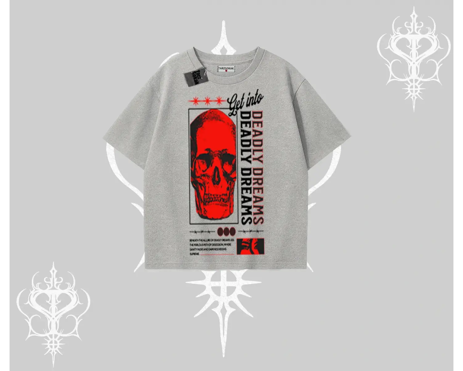 Oversize Tshirt Deadly Dreams Skull Redcore Street Manifest