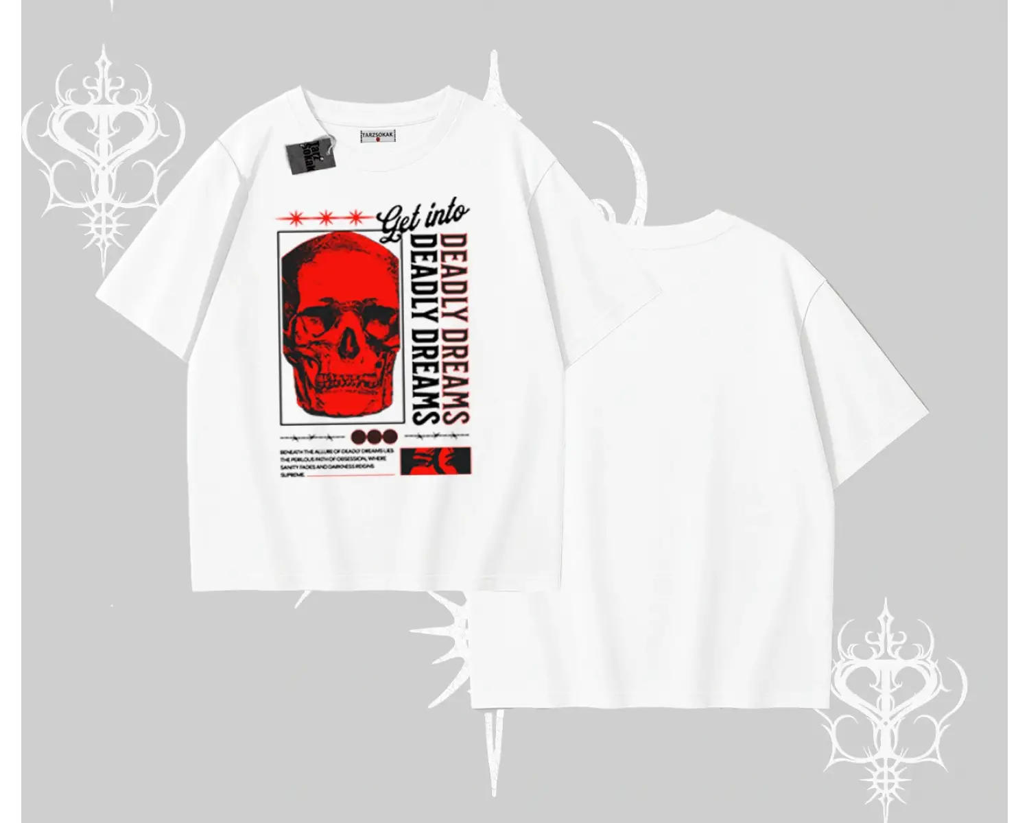 Oversize Tshirt Deadly Dreams Skull Redcore Street Manifest