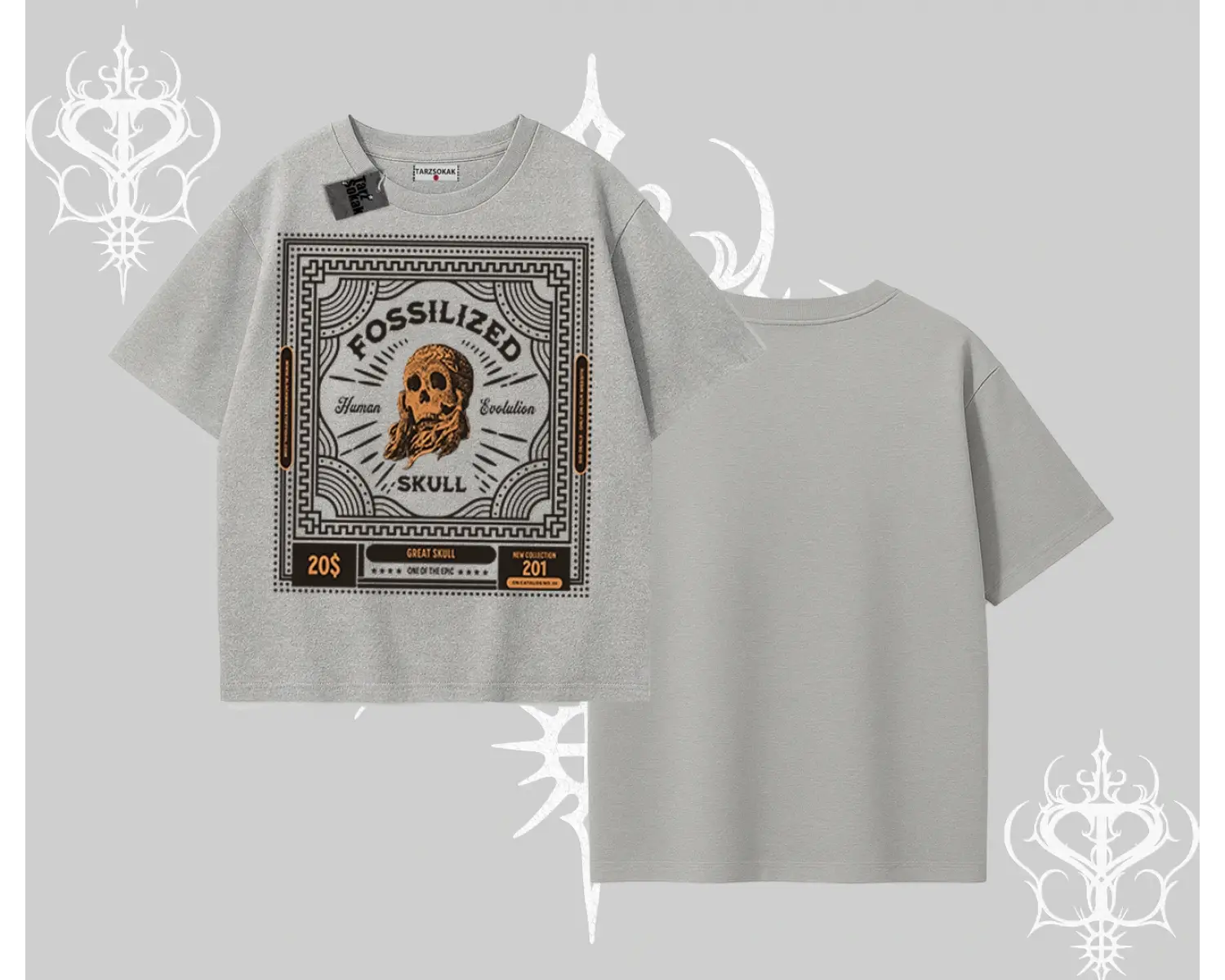 Oversize Tshirt Fossilized Skull Underground Archive