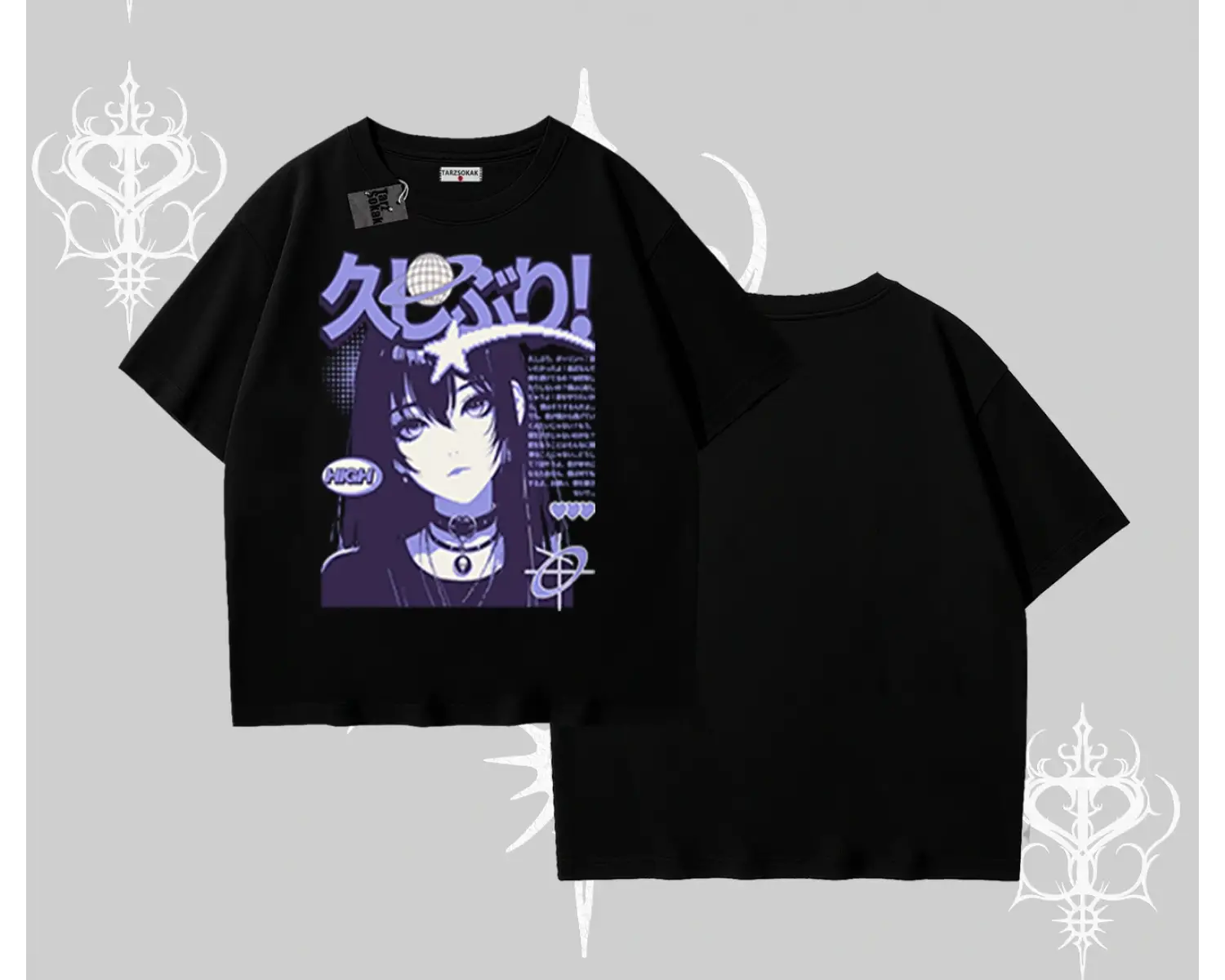 Oversize Tshirt Neo Tokyo Girl Y2K Street Anime Aesthetic