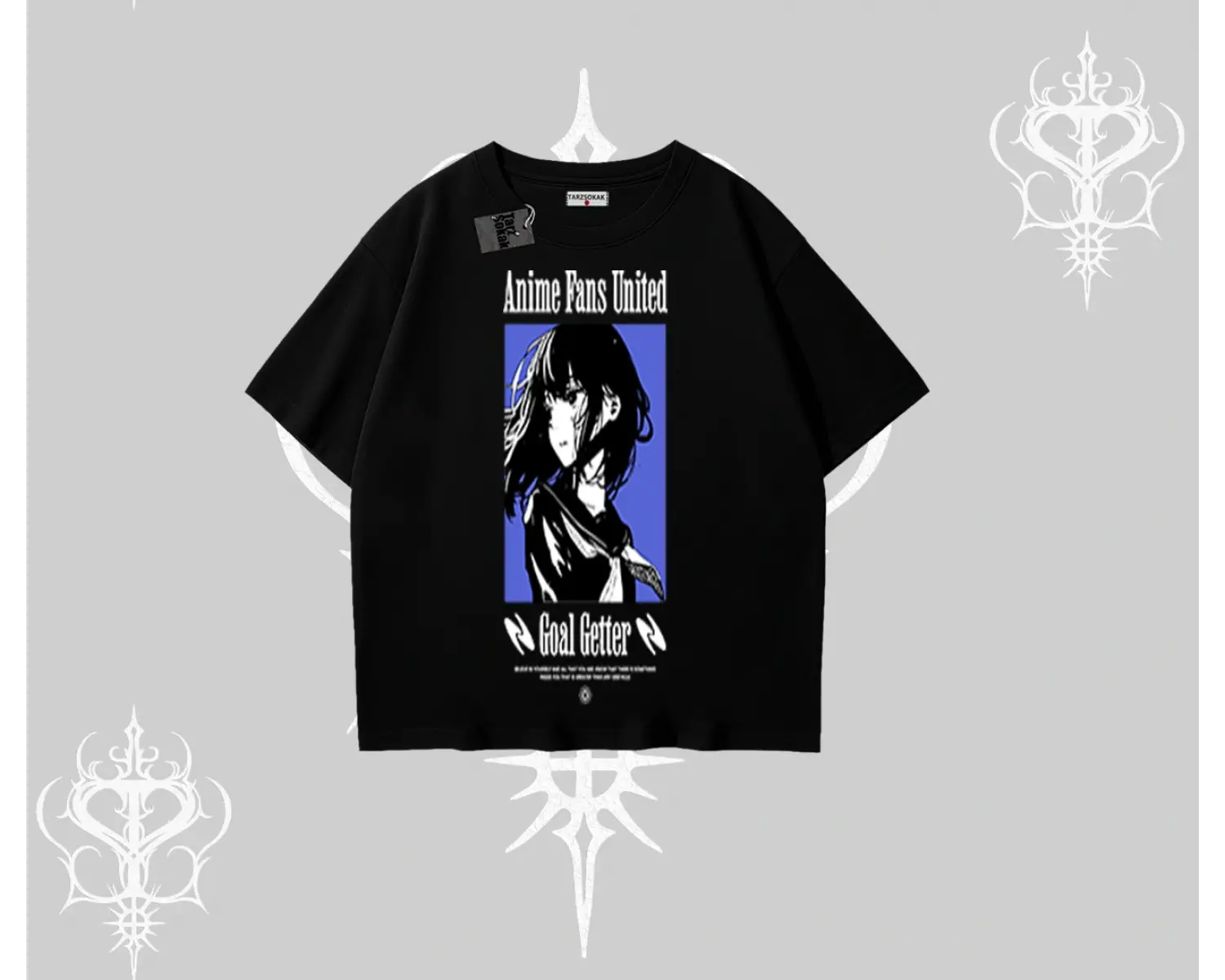 Oversize Tshirt Oversize Anime Kız Baskılı