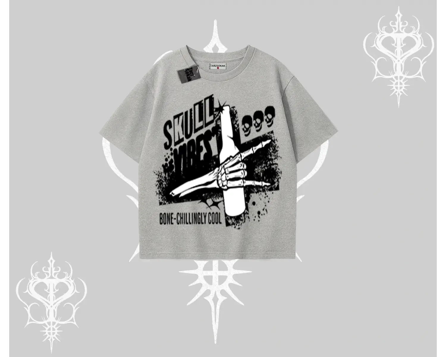 Oversize Tshirt Skull Impact Bone Chilling Street Icon