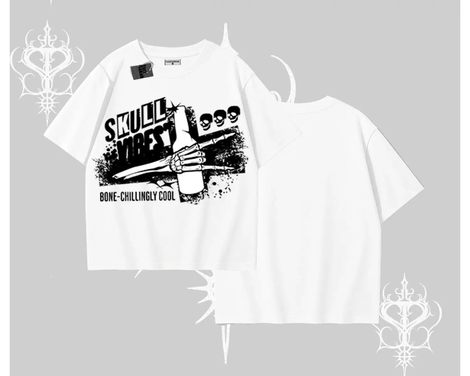 Oversize Tshirt Skull Impact Bone Chilling Street Icon