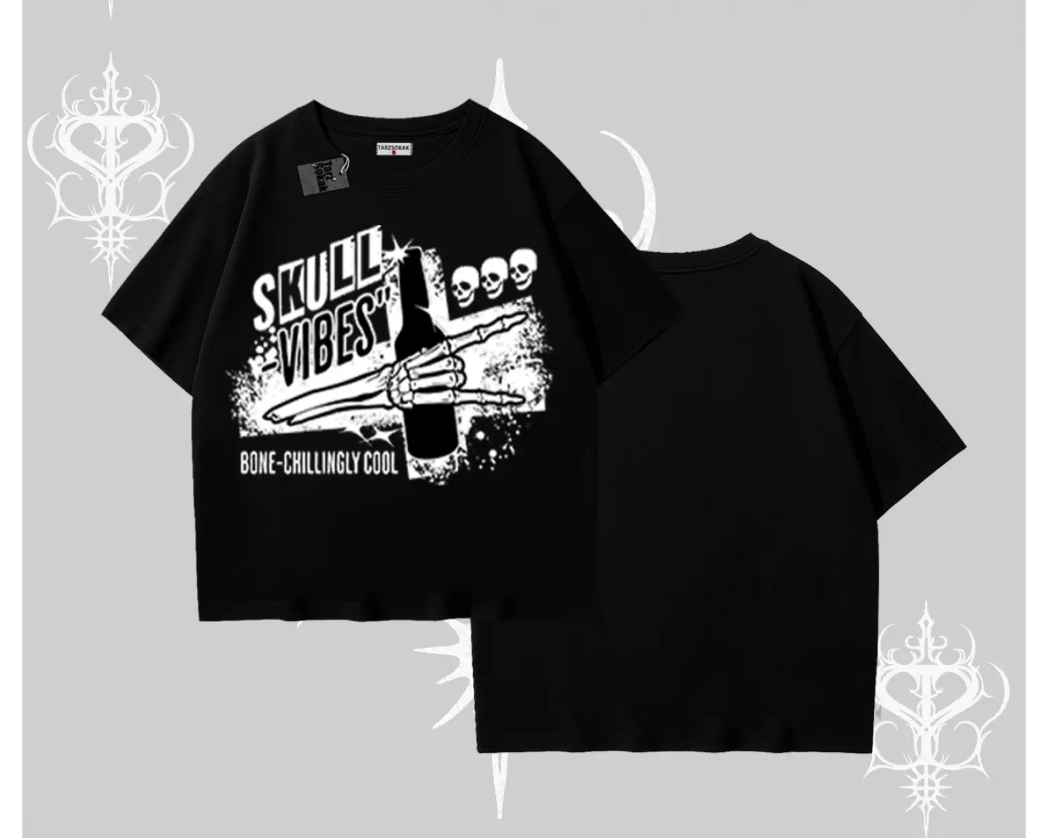 Oversize Tshirt Skull Impact Bone Chilling Street Icon