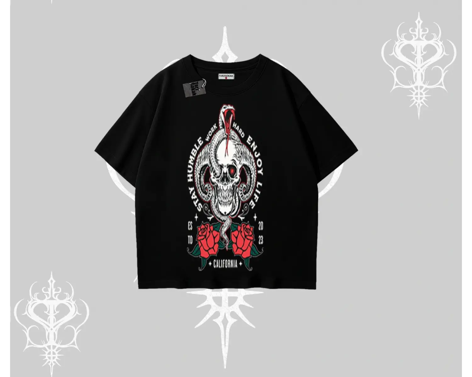 Oversize Tshirt Stay Humble Work Hard Enjoy Life