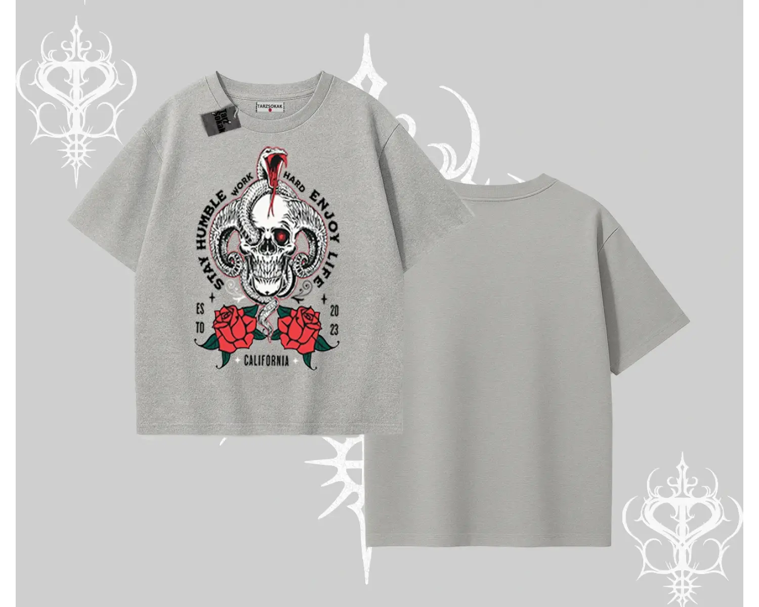 Oversize Tshirt Stay Humble Work Hard Enjoy Life