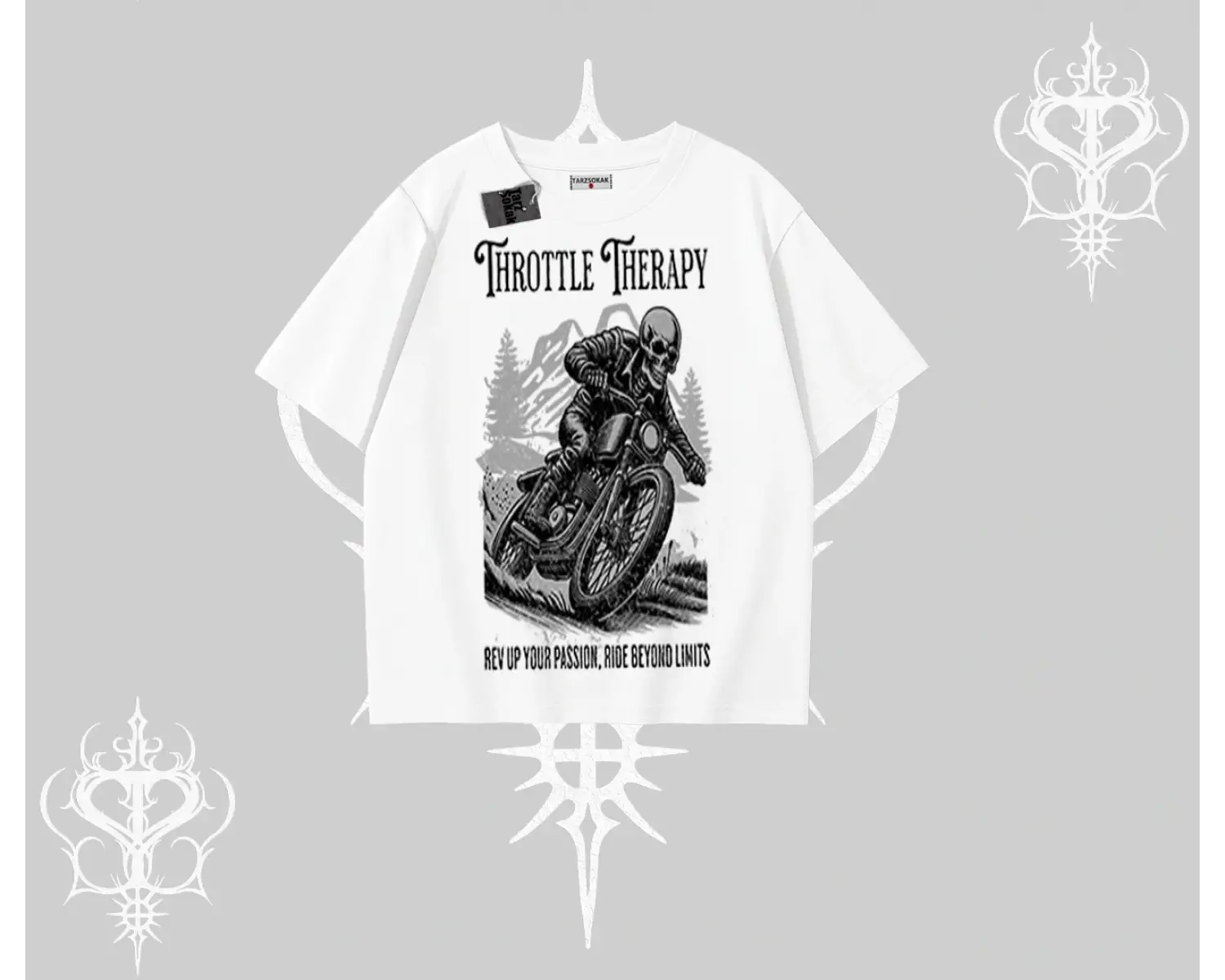 Oversize Tshirt Throttle Therapy No Brakes Just Freedom