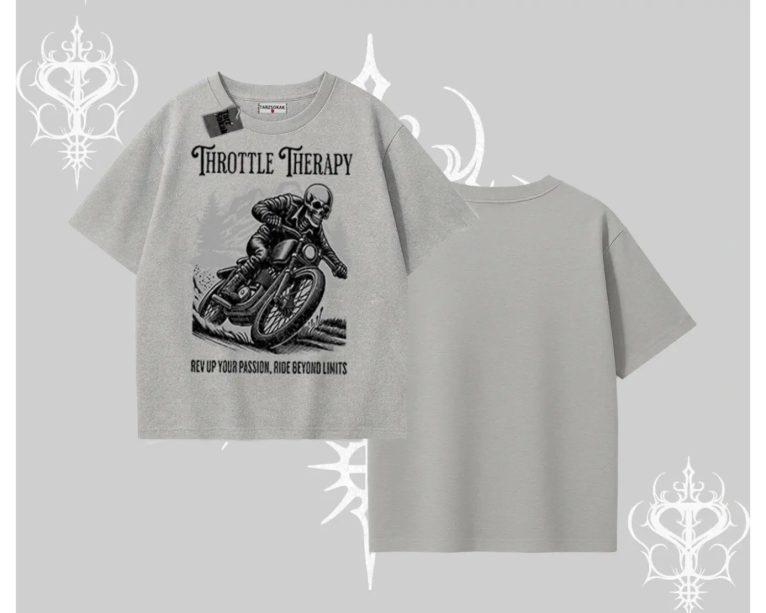 Oversize Tshirt Throttle Therapy No Brakes Just Freedom