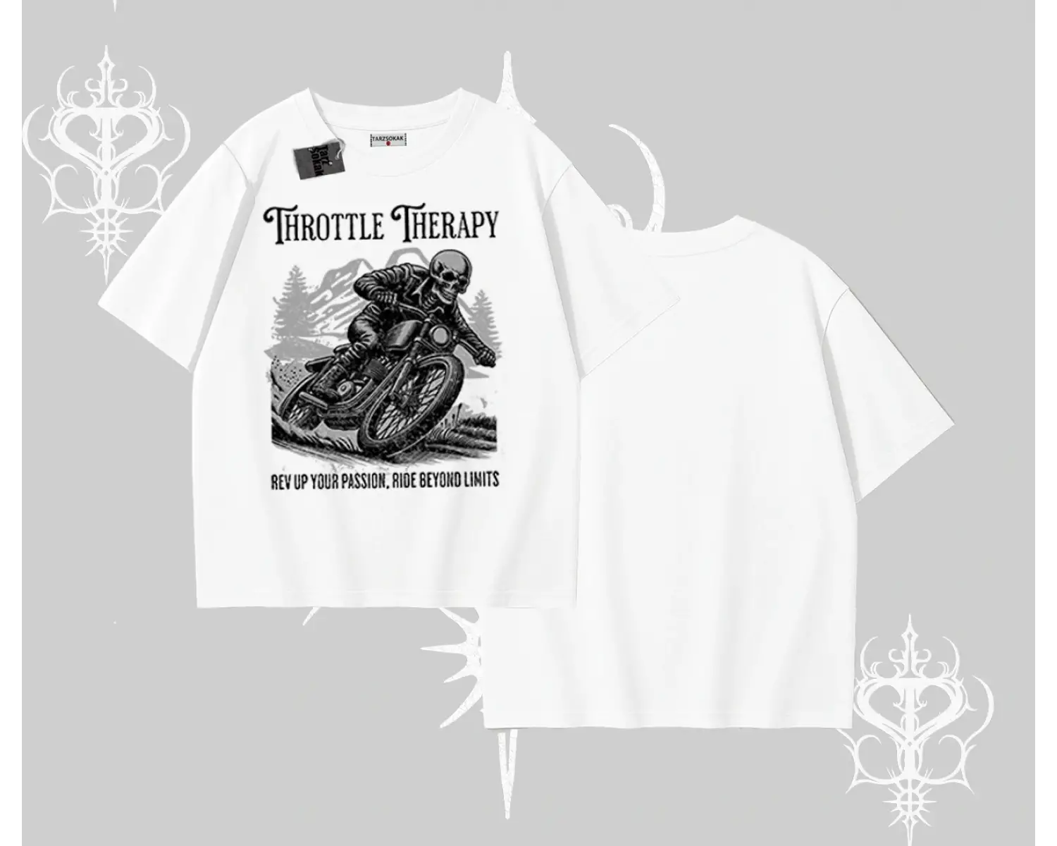 Oversize Tshirt Throttle Therapy No Brakes Just Freedom