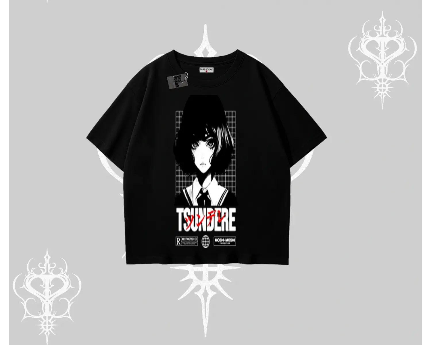 Oversize Tshirt Tsundere Anime Japanese Style Baskılı