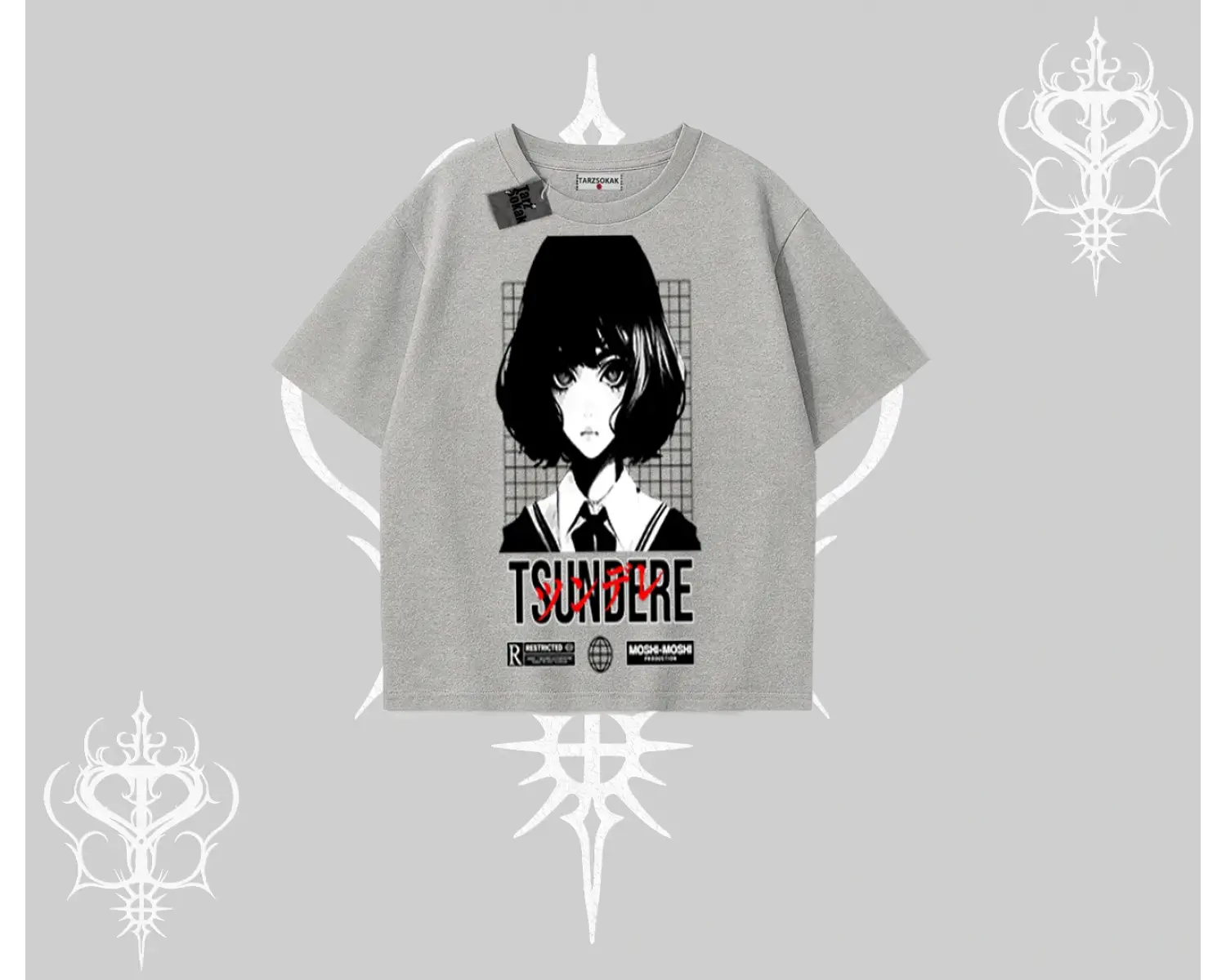 Oversize Tshirt Tsundere Anime Japanese Style Baskılı